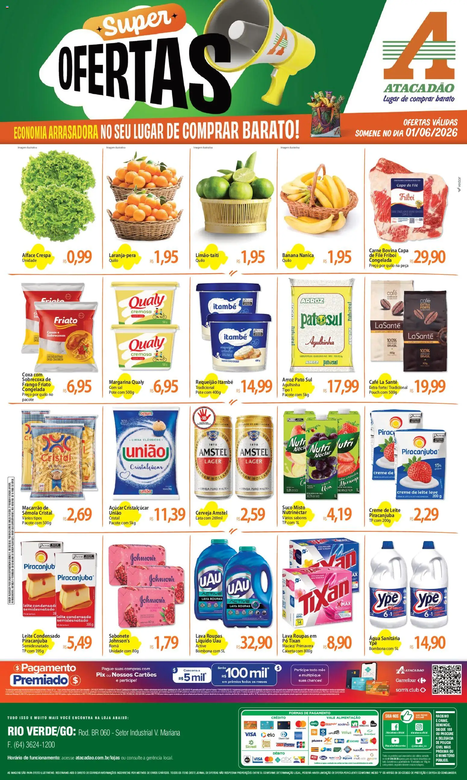 Pré-Visualização do folheto "Atacadão ofertas - GO" da loja Atacadão válido a partir de 01/06/2026