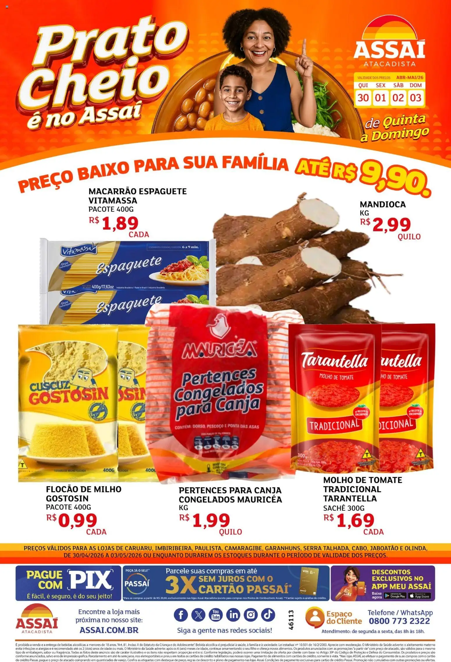 Pré-Visualização do folheto "Assaí Atacadista ofertas - PE" da loja Assaí Atacadista válido a partir de 30/04/2026