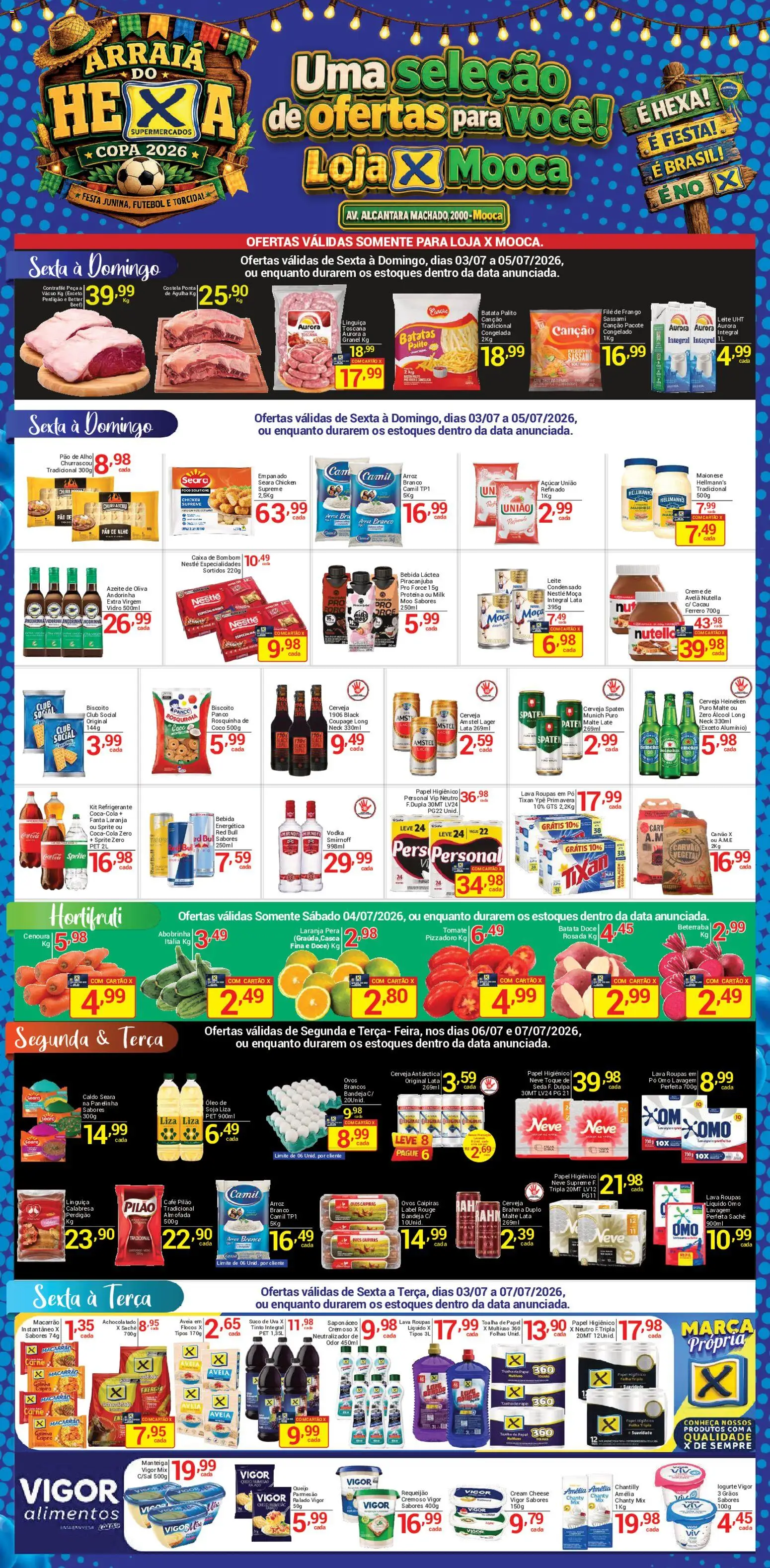 Pré-Visualização do folheto "X Supermercados - Ofertas da semana" da loja X Supermercados válido a partir de 03/07/2026