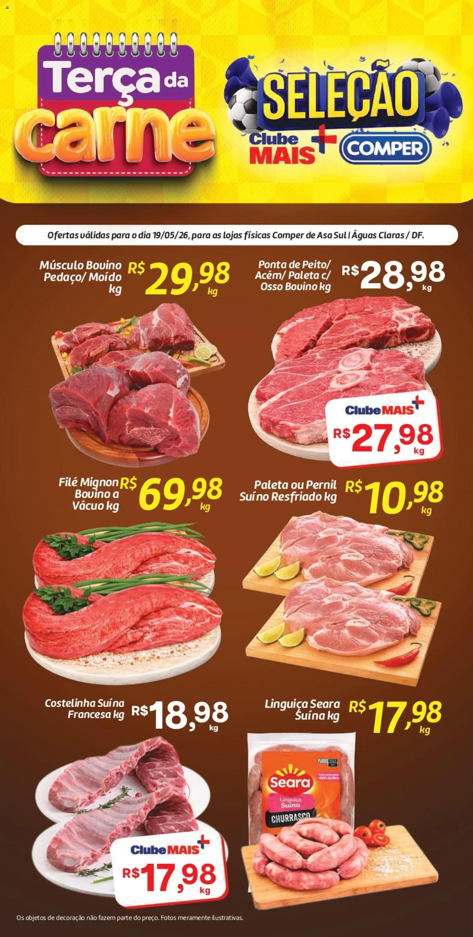 Pré-Visualização do folheto "Comper ofertas Terça da Carne" da loja Comper válido a partir de 19/05/2026