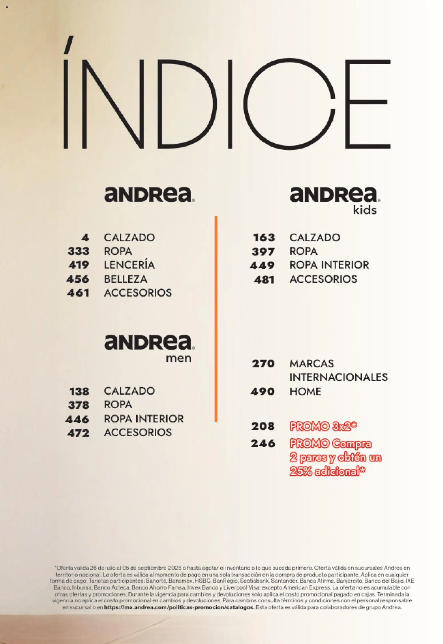 Vista previa las ofertas de la tienda Andrea - Andrea catálogo Outlet desde el 26/07/2026 