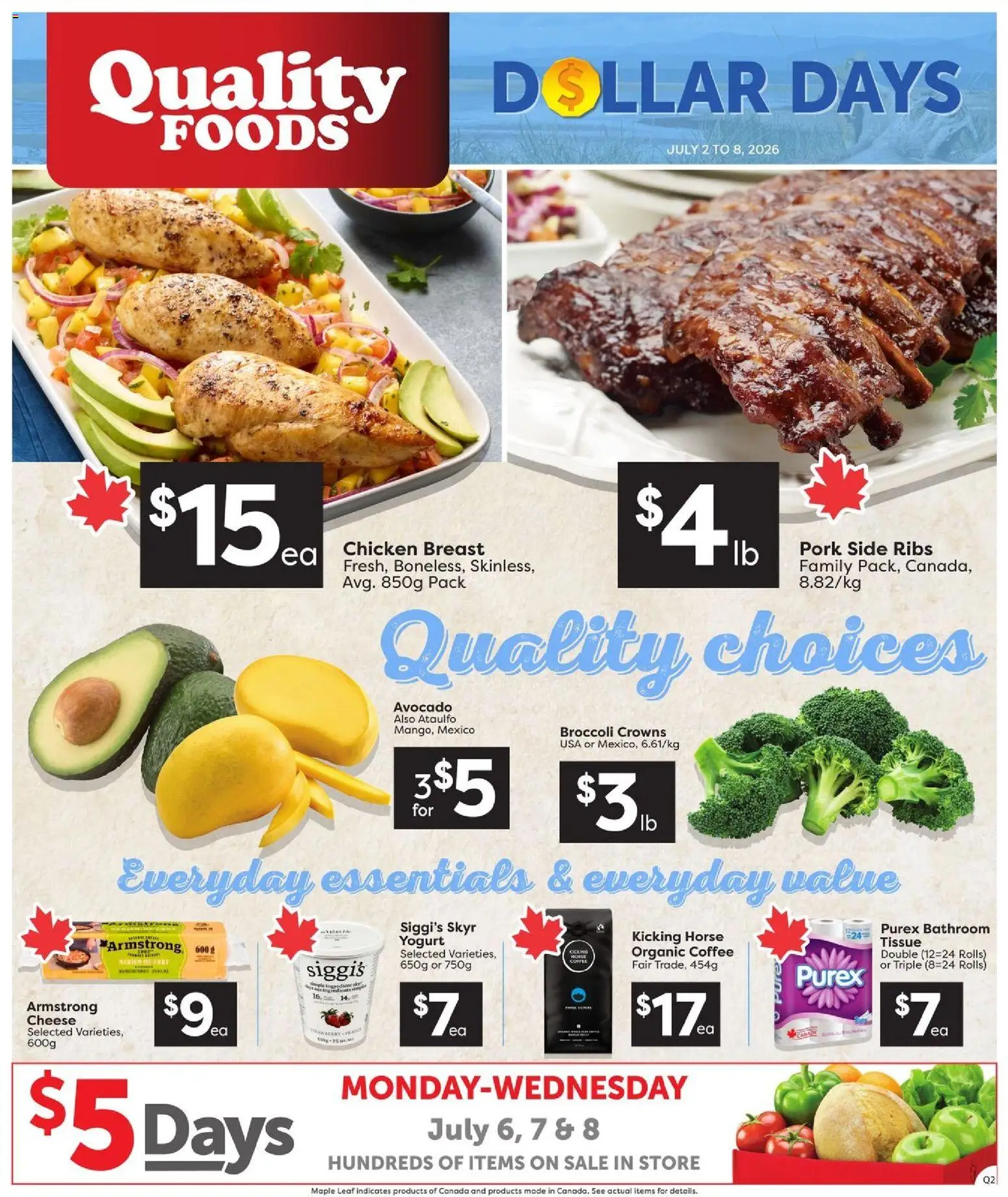 Preview of leaflet Quality Foods weekly flyer / circulaire from shop Quality Foods is valid from Jul 02, 2026