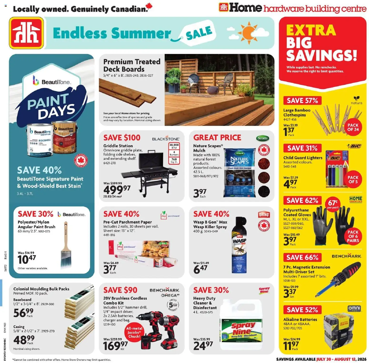 Preview of leaflet Home Hardware weekly flyer / circulaire from shop Home Hardware is valid from Jul 30, 2026