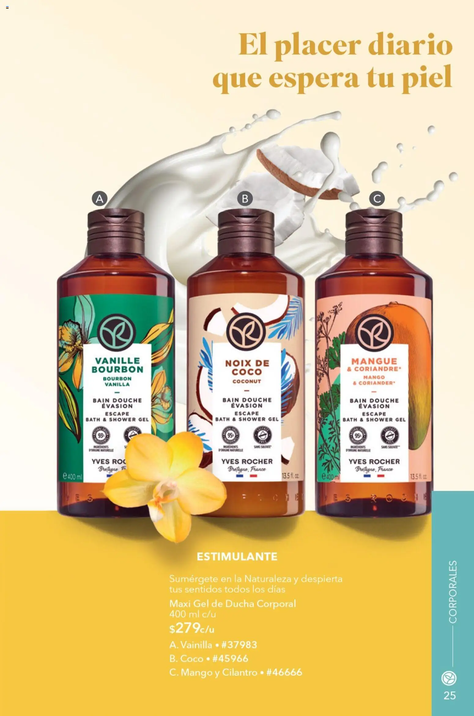 Vista previa las ofertas de la tienda Yves Rocher - Yves Rocher campaña 9 2026 desde el 23/06/2026 - Mango, Coco, Vainilla, Gel de ducha