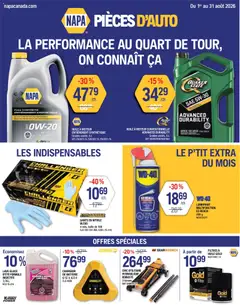 Preview of leaflet NAPA Auto Parts circulaire from shop NAPA Auto Parts is valid from Aug 01, 2026