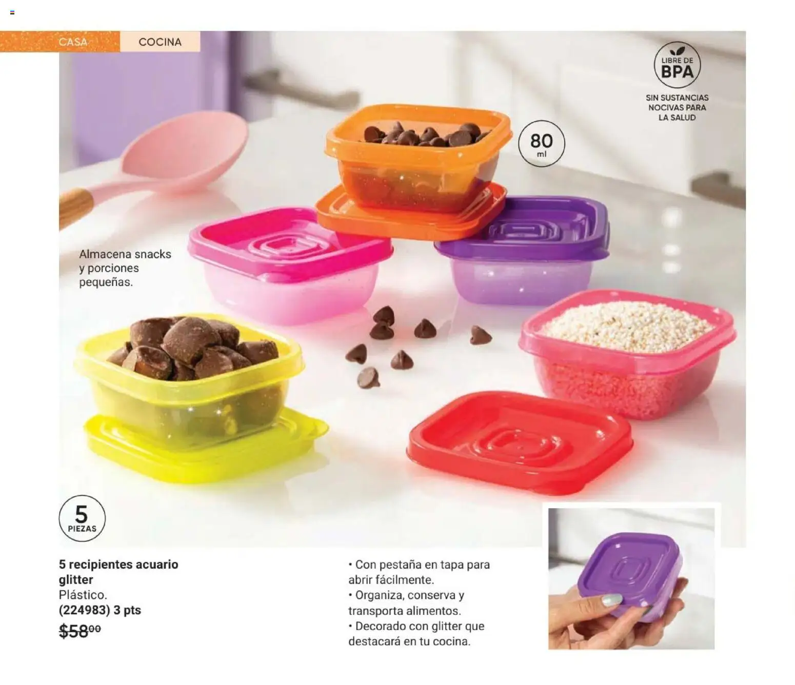 Vista previa las ofertas de la tienda AVON - AVON Casa & Estilo 8 2026 desde el 08/05/2026 - Cocina, Snacks, Glitter