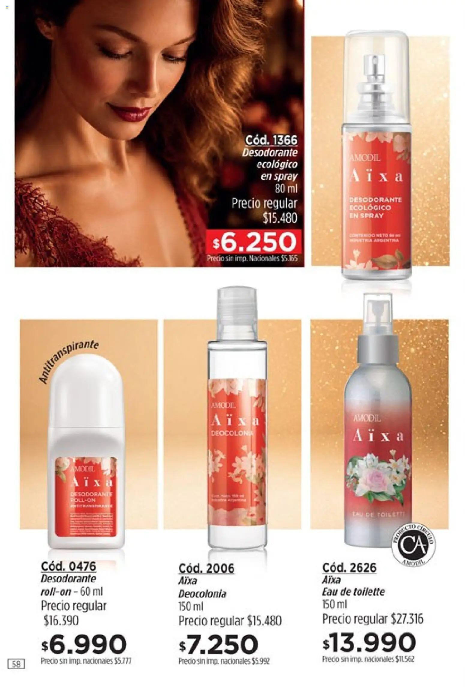 Vista previa del folleto de la tienda Amodil válido desde el 01/10/2026 - Desodorante, Eau de toilette, Antitranspirante