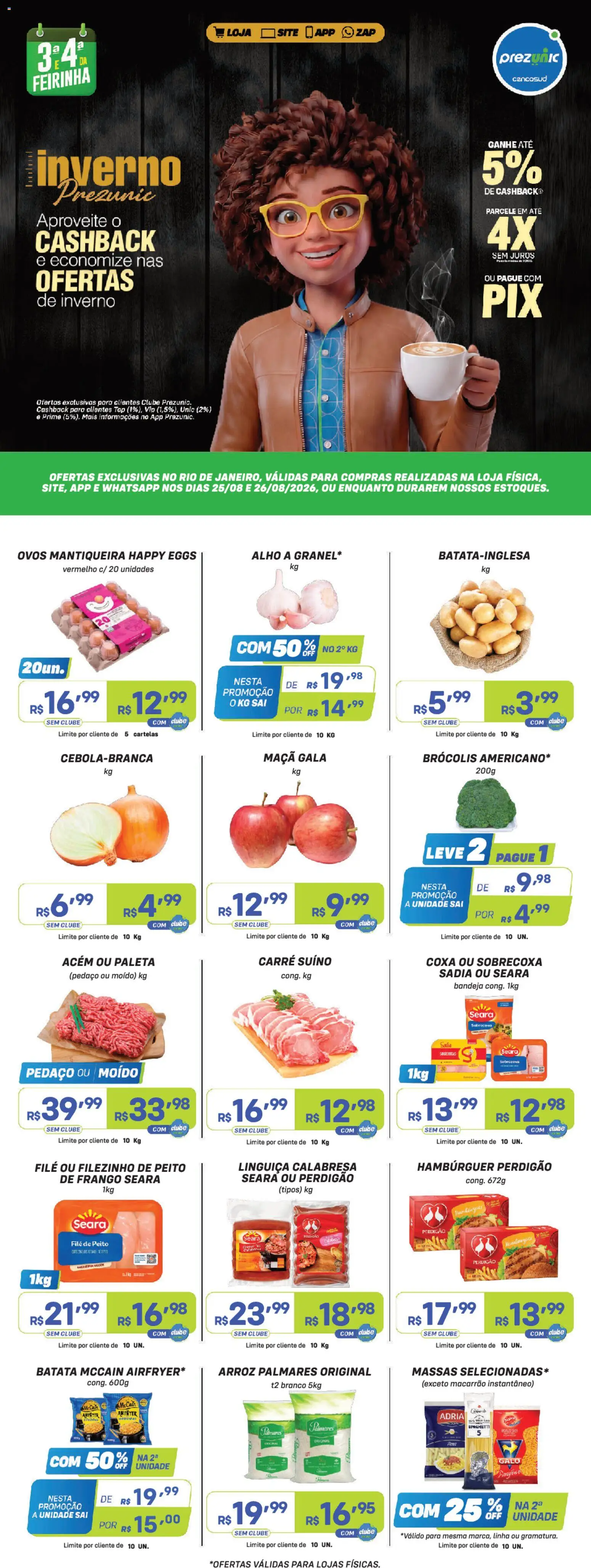 Pré-Visualização do folheto "Prezunic ofertas" da loja Prezunic válido a partir de 25/08/2026