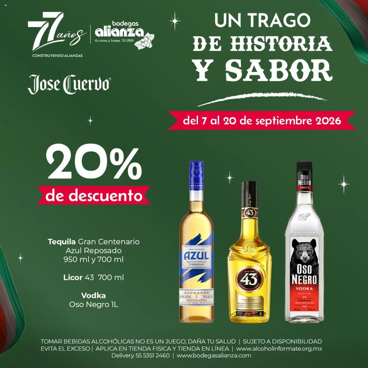 Vista previa las ofertas de la tienda Bodegas Alianza - Bodegas Alianza Aprovecha las promociones de temporada desde el 07/09/2026 