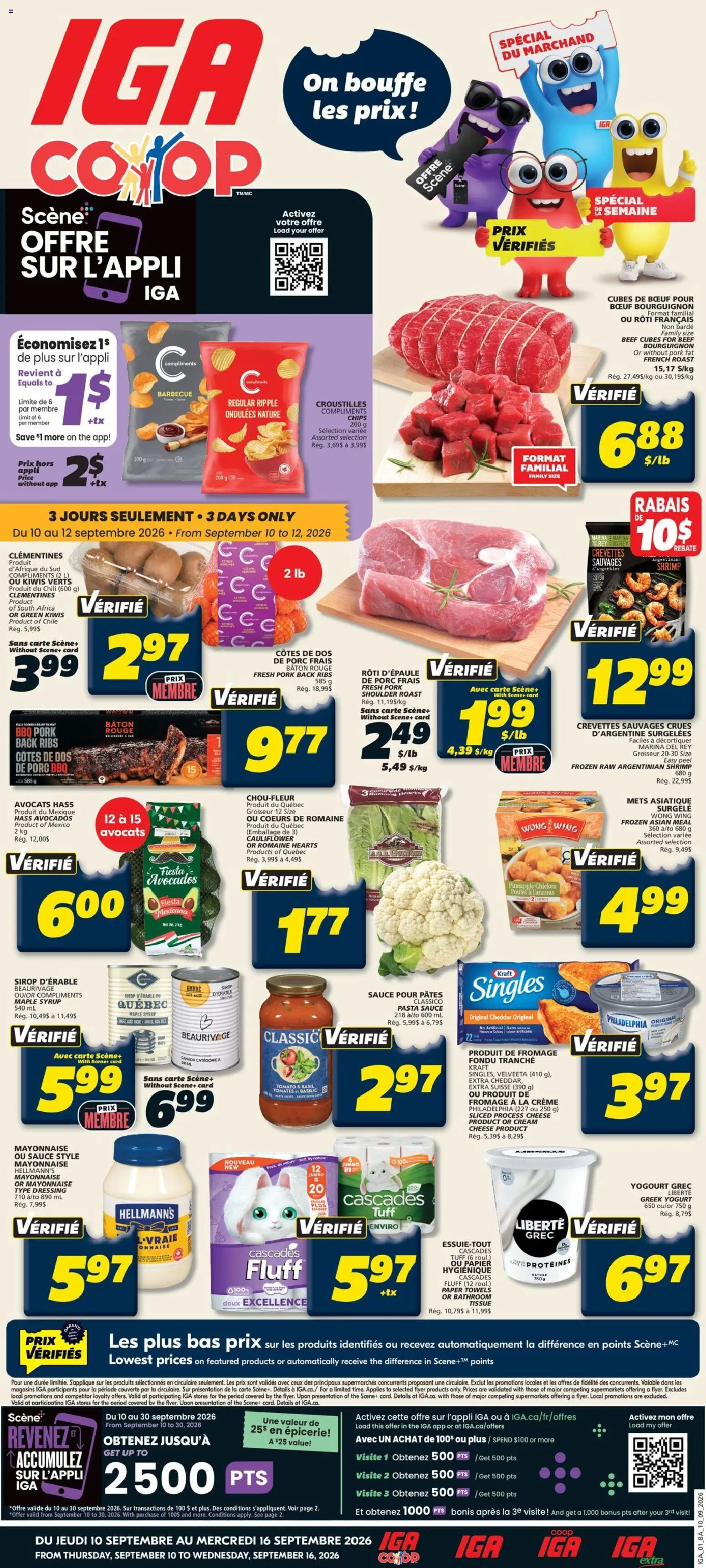 Preview of leaflet IGA weekly flyer / circulaire from shop IGA is valid from Sep 10, 2026