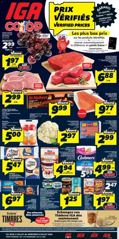 Un aperçu du dépliant IGA weekly flyer / circulaire du magasin IGA est valide à partir 2 juill. 2026