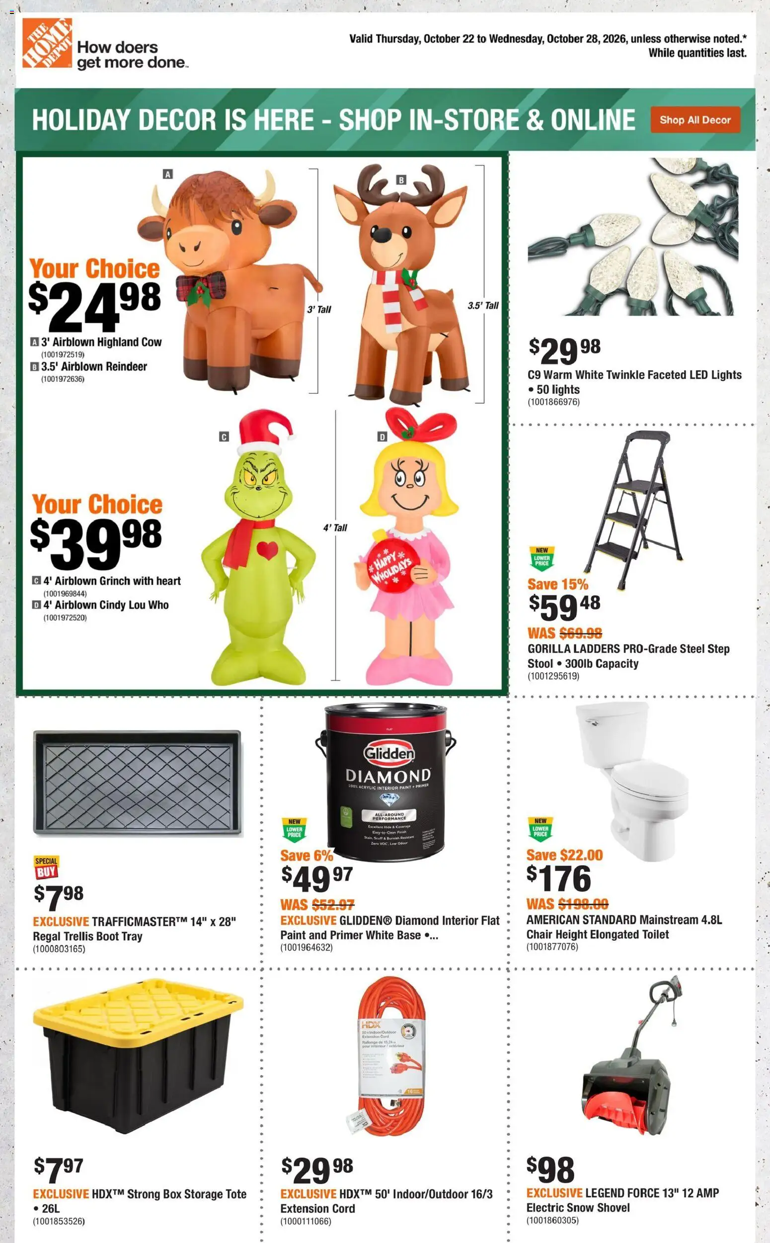Preview of leaflet Home Depot weekly flyer / circulaire from shop Home Depot is valid from Oct 22, 2026