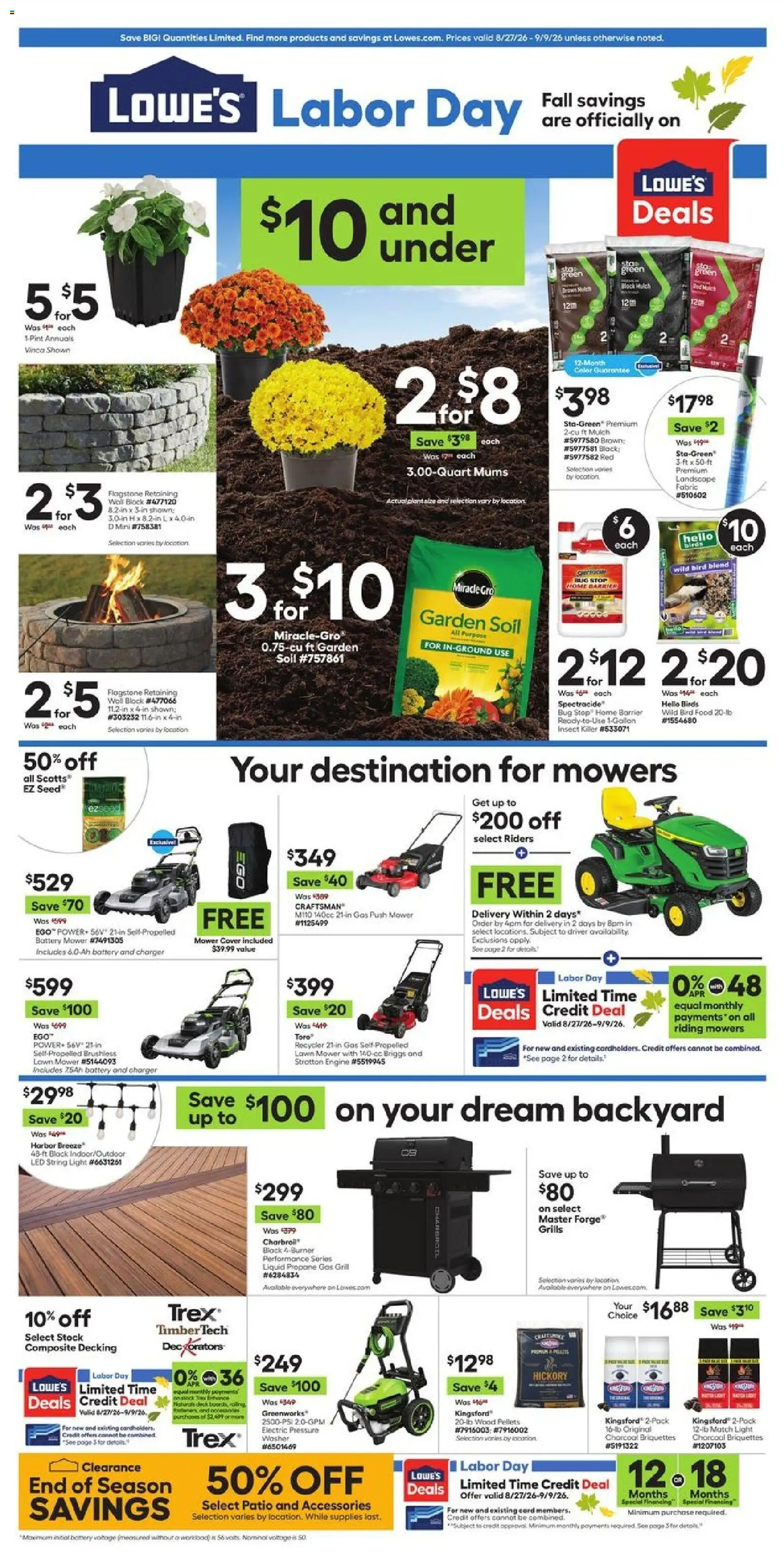 Ad Preview of Lowe's Lowe's Weekly Ad from 08/27/2026