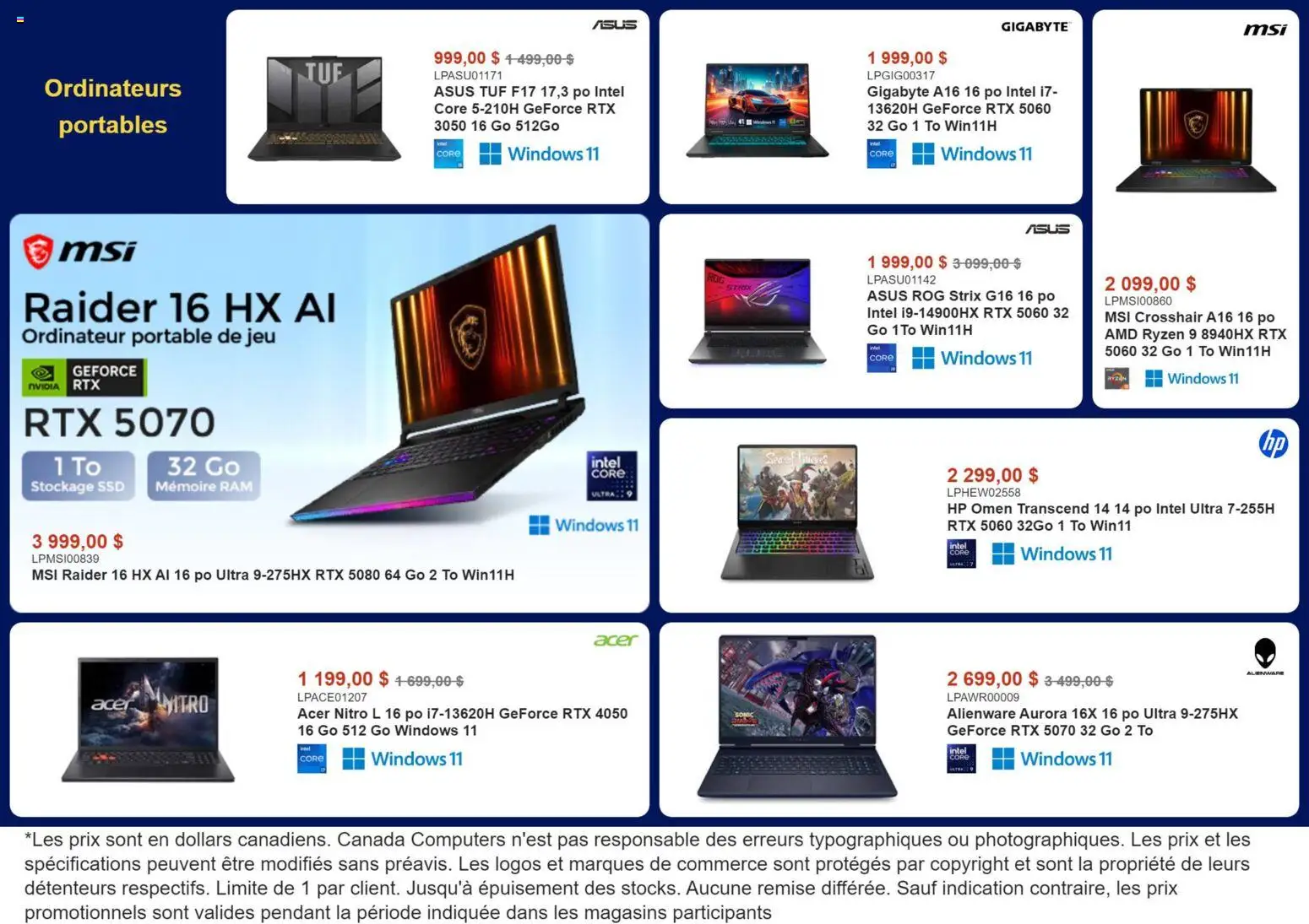 Preview of leaflet Canada Computers weekly flyer from shop Canada Computers is valid from Aug 11, 2026