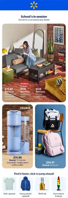Preview of leaflet Walmart flyer - School's in session from shop Walmart is valid from Jul 30, 2026