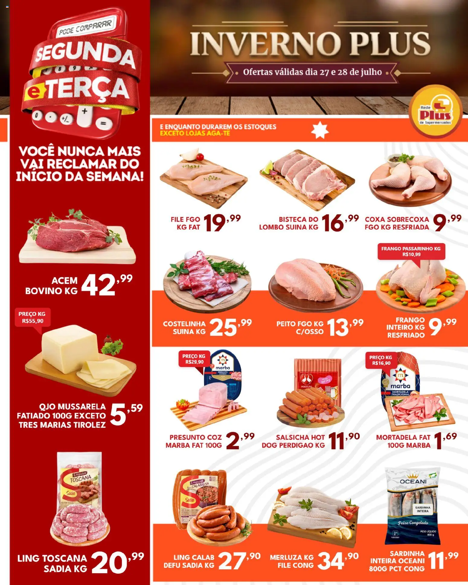 Pré-Visualização do folheto "Rede Plus Supermercados - Ofertas da semana" da loja Rede Plus Supermercados válido a partir de 27/07/2026
