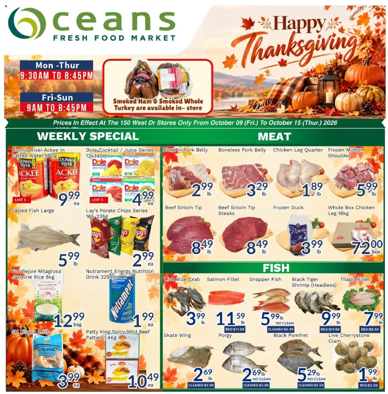Preview of leaflet Oceans weekly flyer / circulaire from shop Oceans is valid from Oct 09, 2026