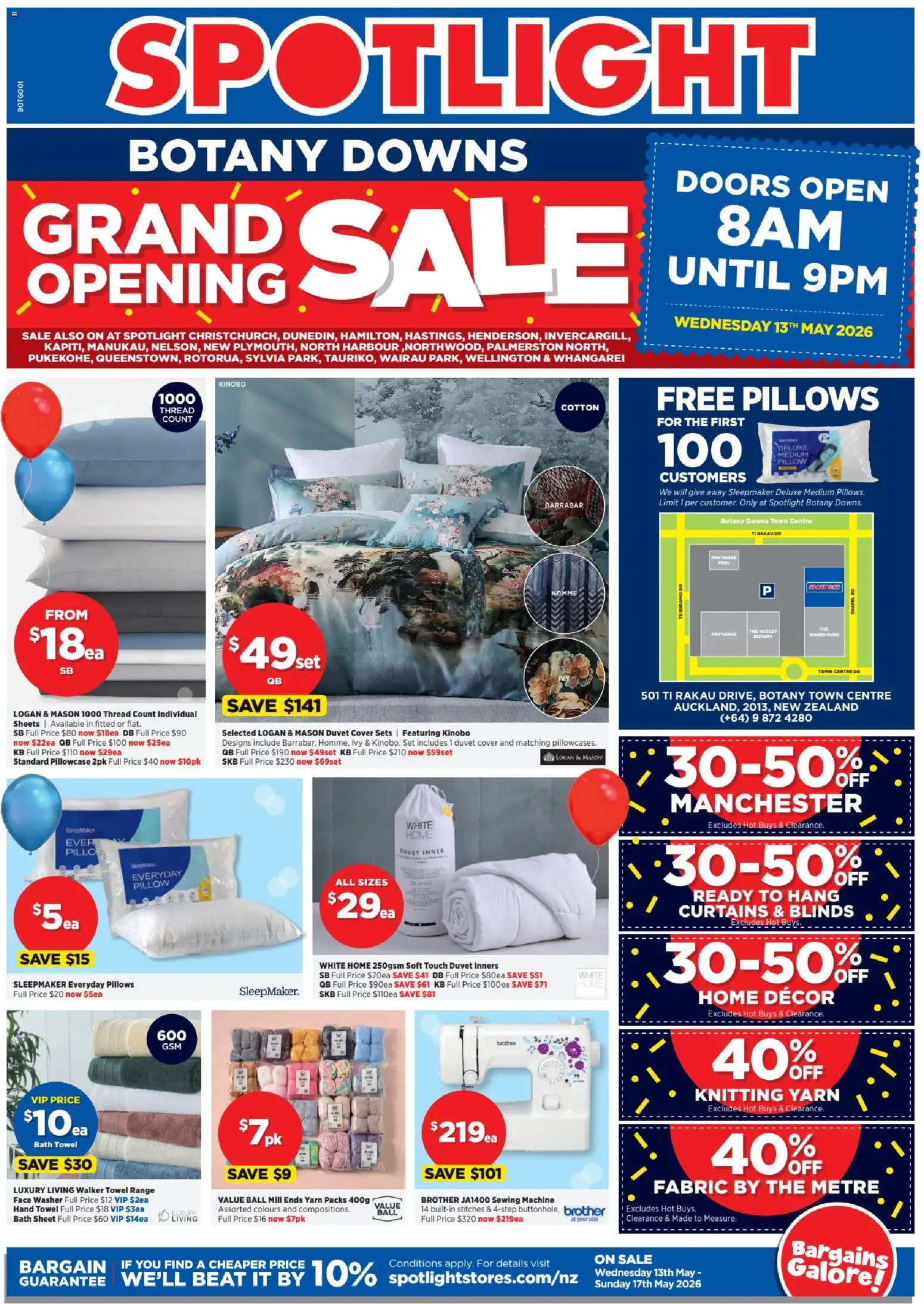 Preview of catalogue Spotlight Botany Downs Grand Opening Sale from shop Spotlight valid 13 May 2026