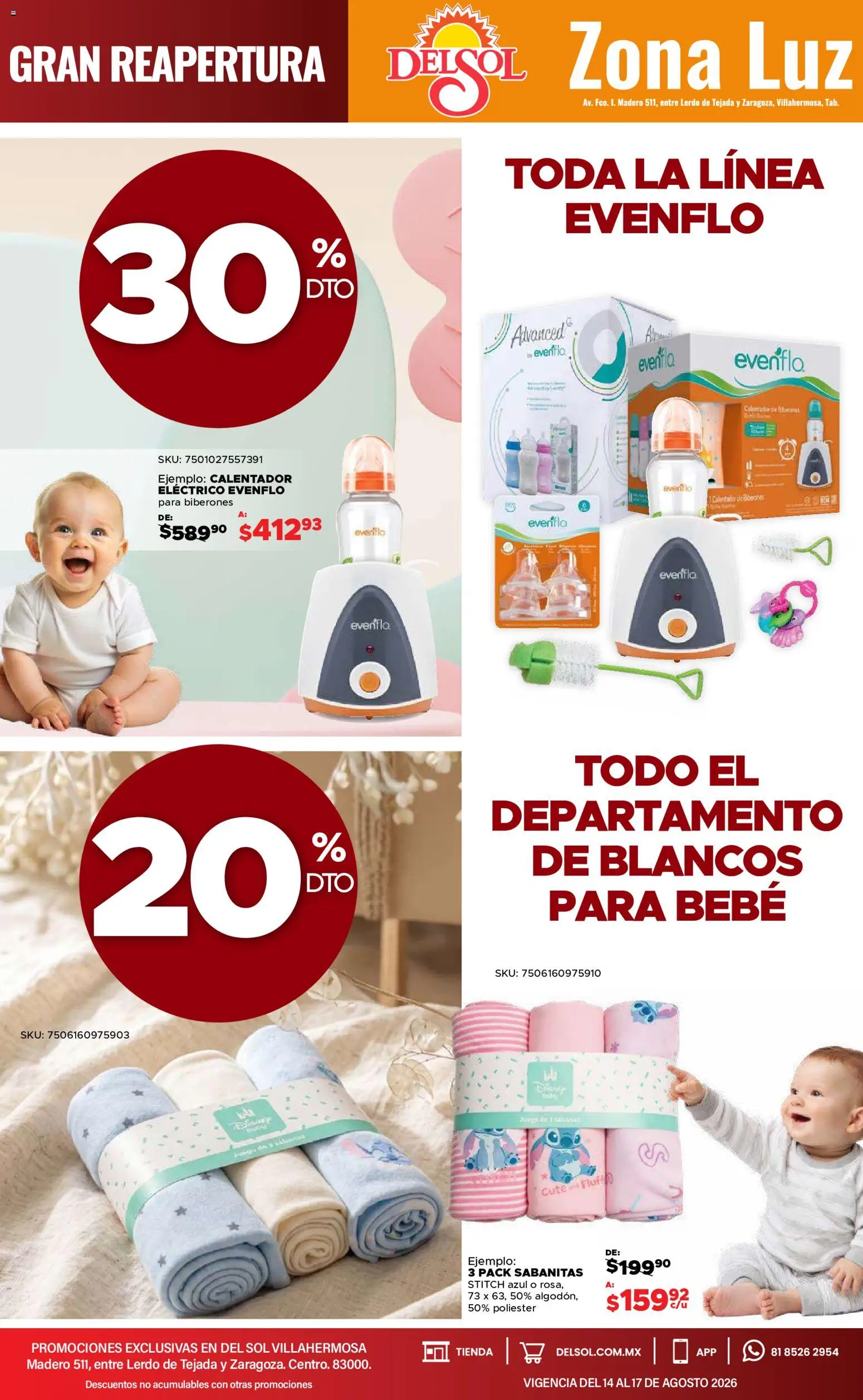 Vista previa las ofertas de la tienda Del Sol y Woolworth - Del Sol y Woolworth catálogo 4 Días de Grandes Promociones desde el 14/08/2026 