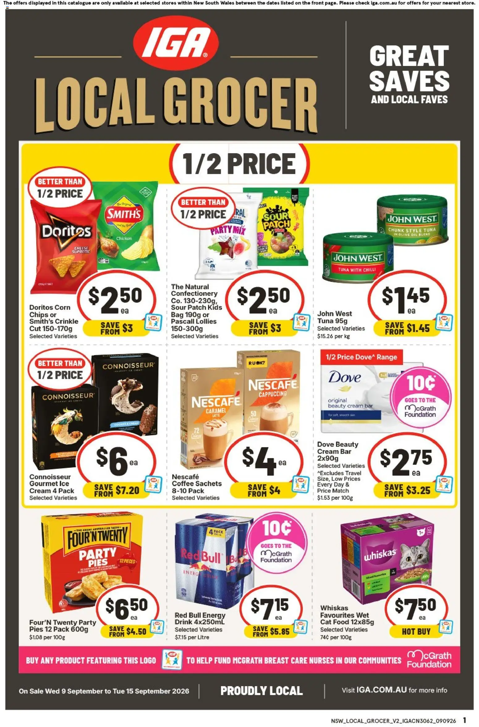 Preview of catalogue IGA catalogue Kambah from shop IGA valid 09/09/2026