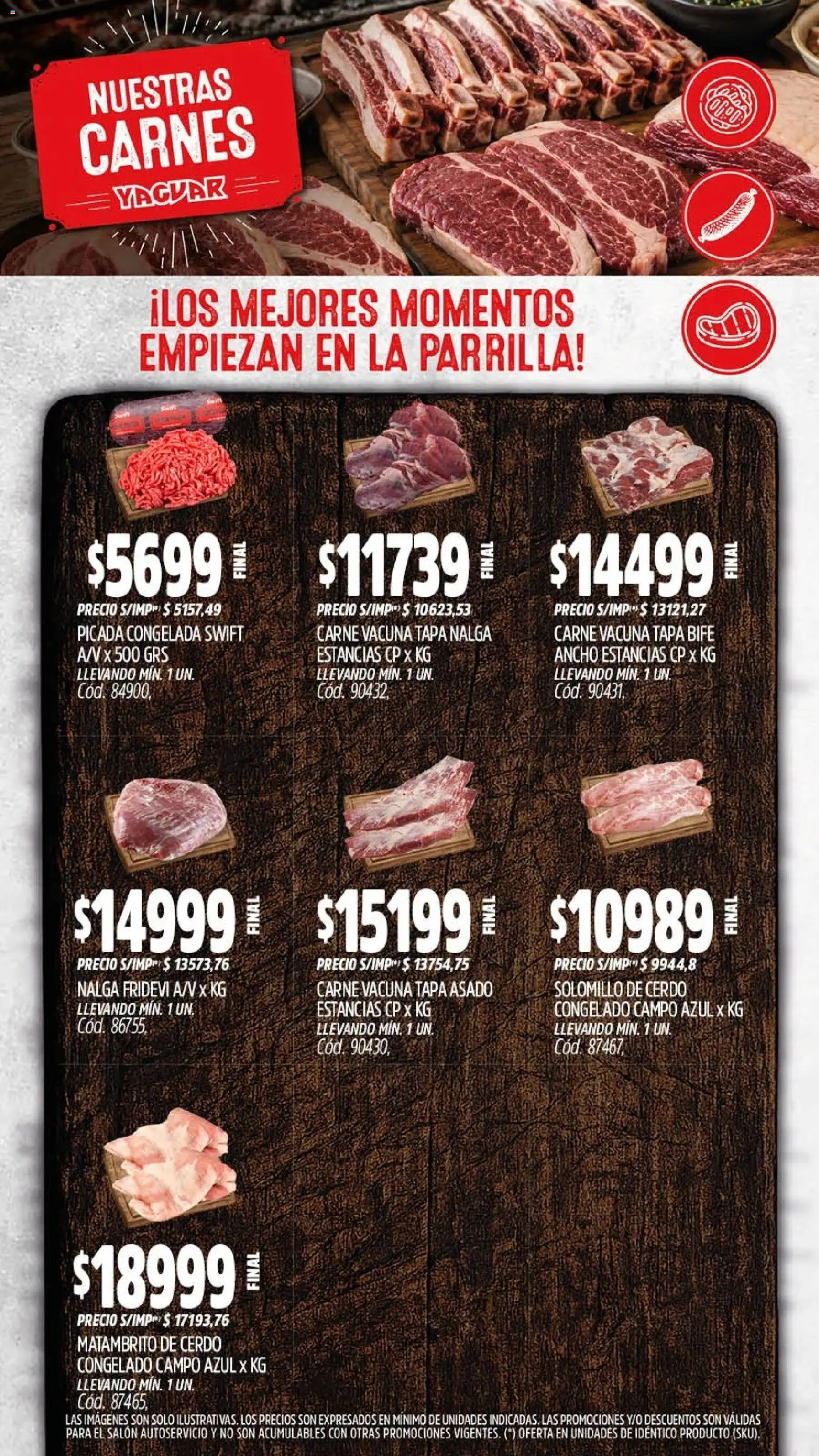 Vista previa del folleto de la tienda Yaguar válido desde el 28/09/2026 - Parrilla, Carne, Cerdo, Bife