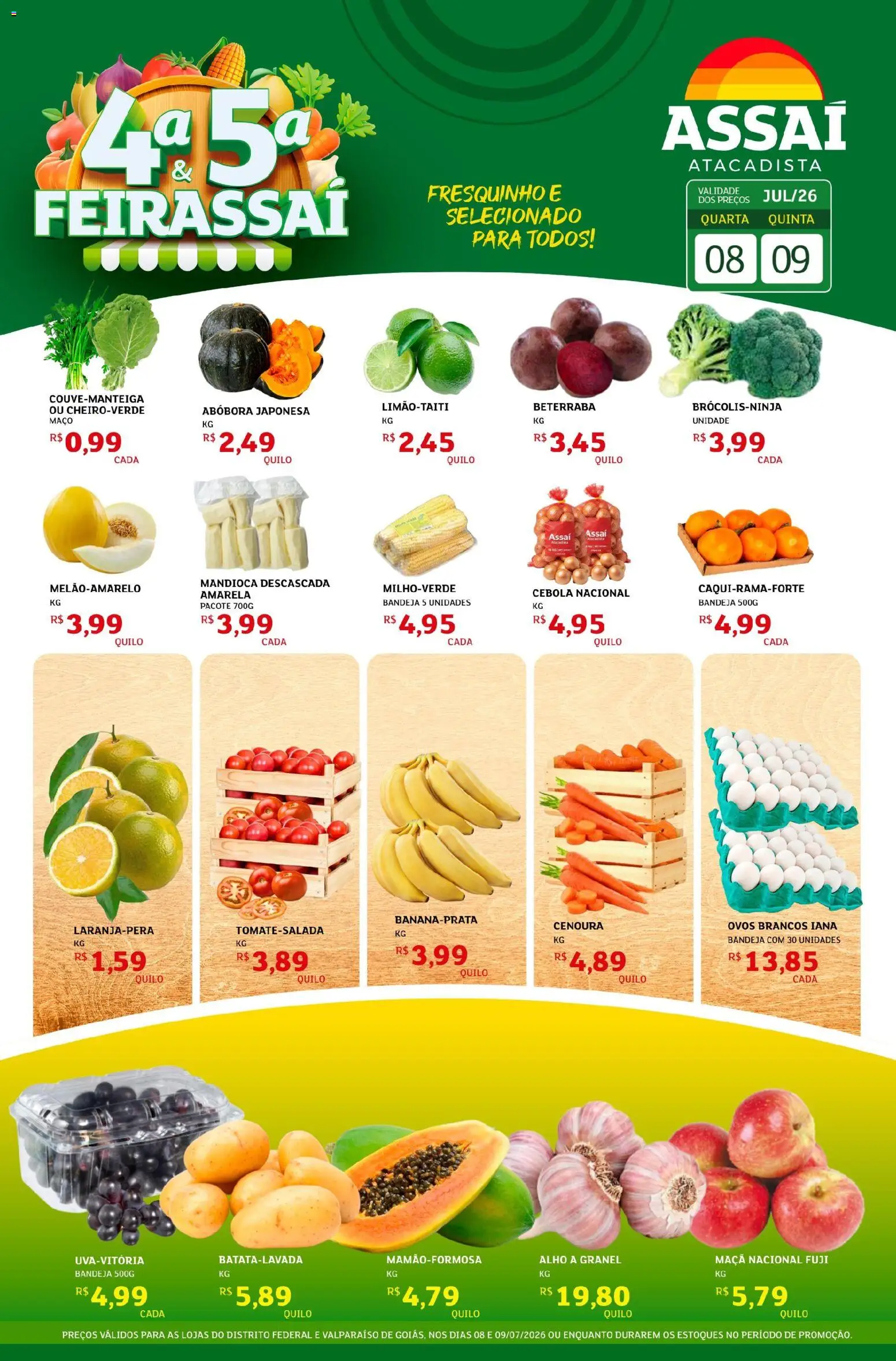 Pré-Visualização do folheto "Assaí Atacadista ofertas - DF" da loja Assaí Atacadista válido a partir de 08/07/2026
