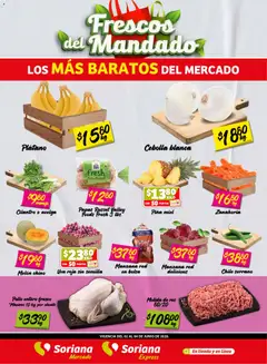 Vista previa las ofertas de la tienda Soriana - Soriana Frescos del Mandado Mercado: Coah, Chih y Dur (excepto Torreón y Saltillo) desde el 02/06/2026 