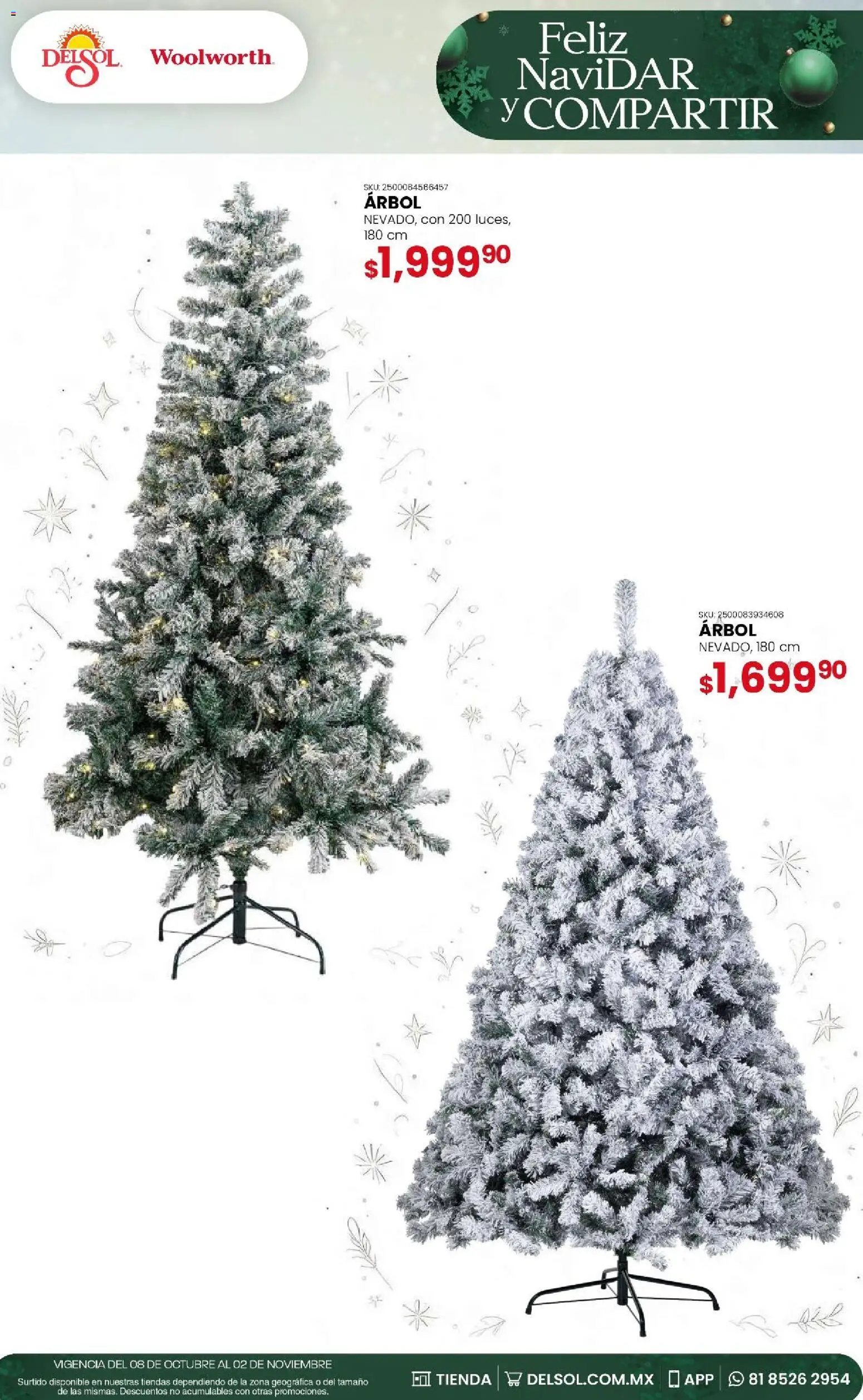 Vista previa las ofertas de la tienda Del Sol y Woolworth - Del Sol y Woolworth - Feliz NaviDar y Compartir desde el 08/10/2026 