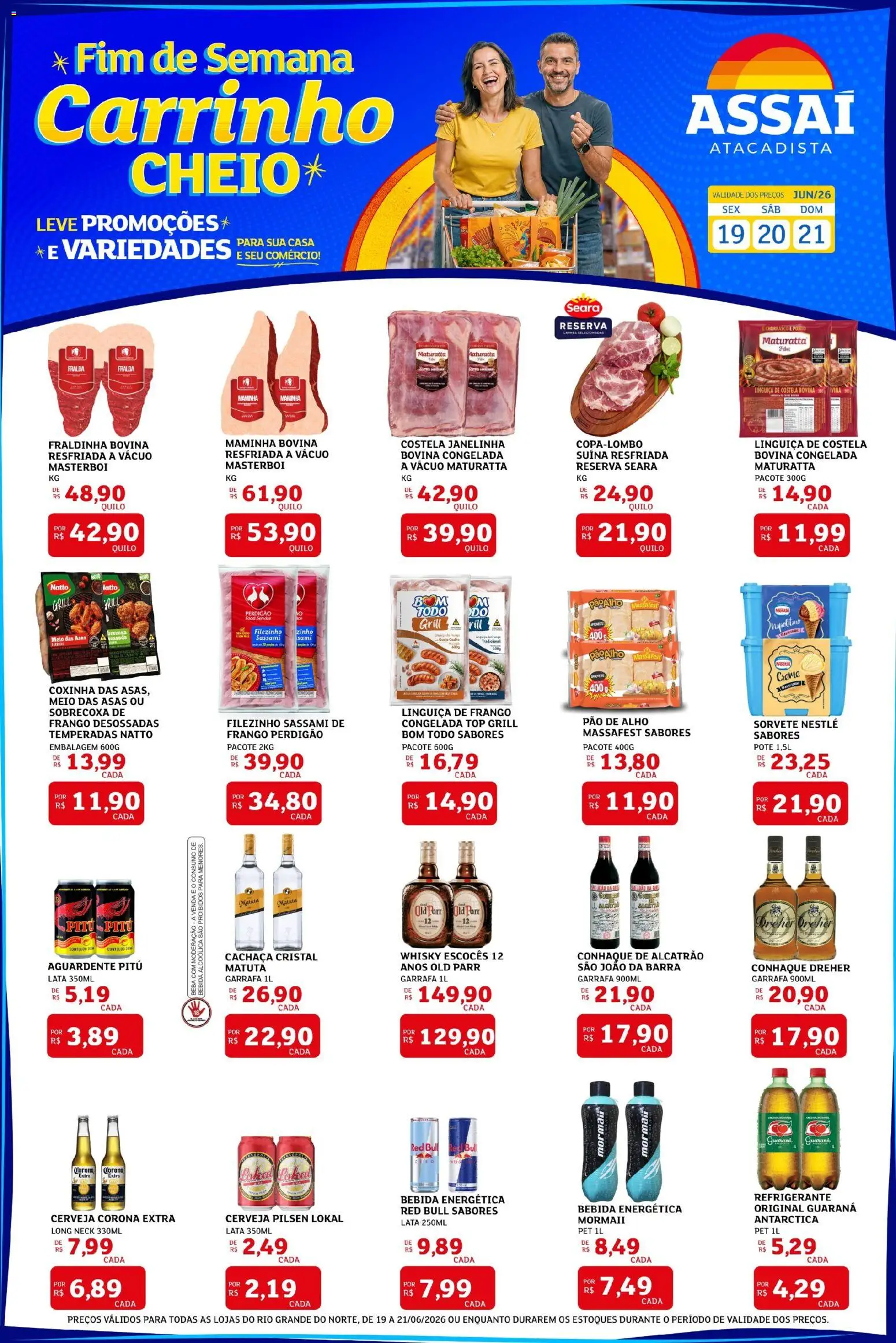Pré-Visualização do folheto "Assaí Atacadista ofertas - RN" da loja Assaí Atacadista válido a partir de 19/06/2026