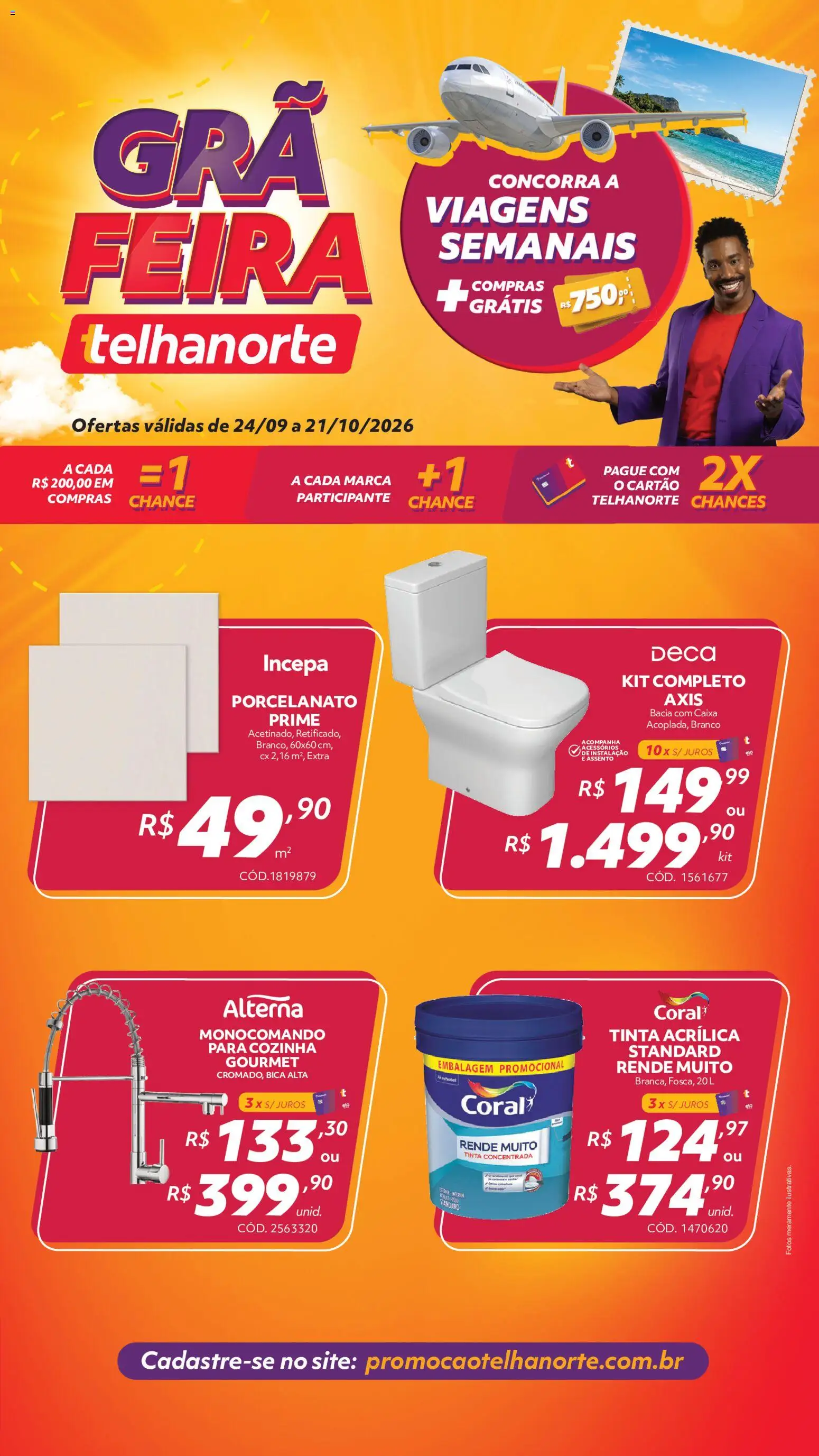 Pré-Visualização do folheto "Telhanorte - Ofertas atuais" da loja Telhanorte válido a partir de 24/09/2026