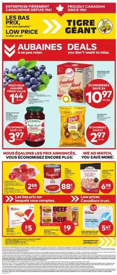 Un aperçu du dépliant Giant Tiger weekly flyer / circulaire du magasin Giant Tiger est valide à partir 27 mai 2026