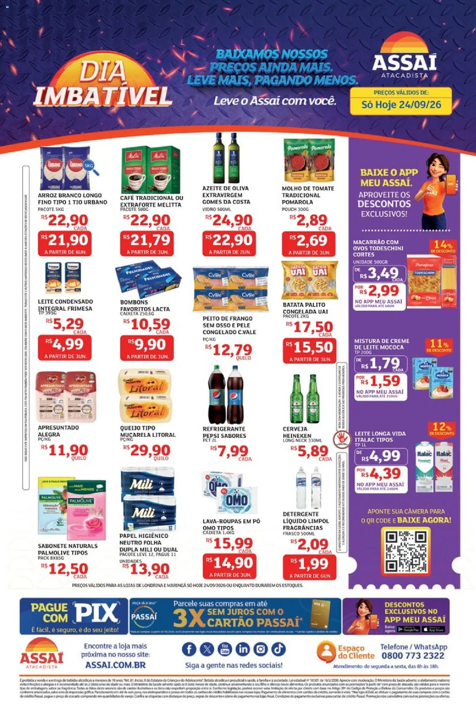 Pré-Visualização do folheto "Assaí Atacadista ofertas - PR" da loja Assaí Atacadista válido a partir de 24/09/2026
