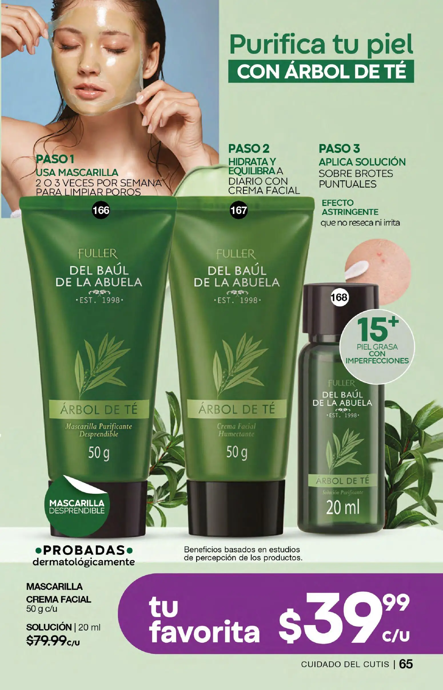 Vista previa las ofertas de la tienda Fuller - Campaña 23 2026 desde el 18/02/2026 - Té, Crema, Sobre, Mascarilla, Crema facial