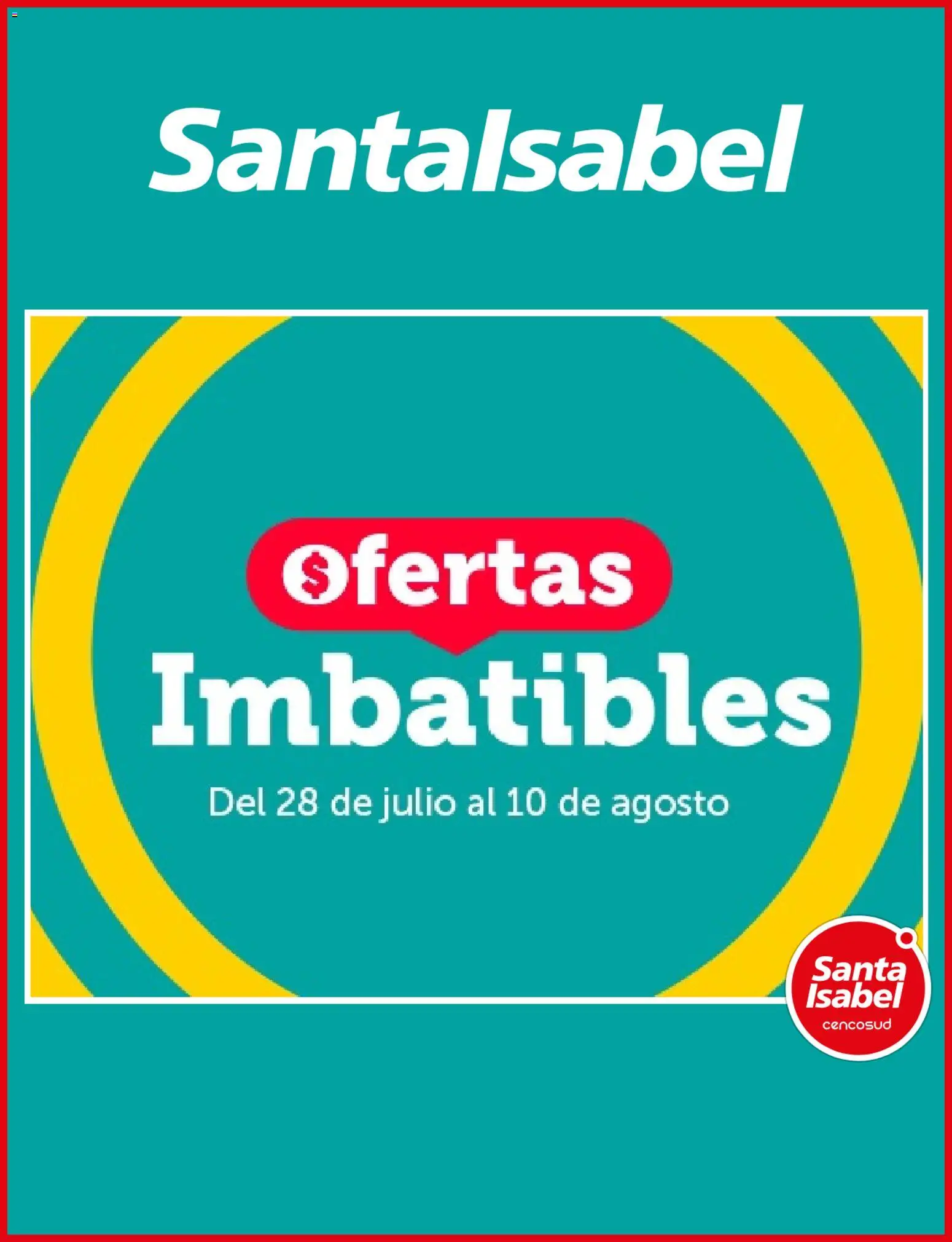 Folleto de la tienda Santa Isabel válido desde el 27.07.2026 