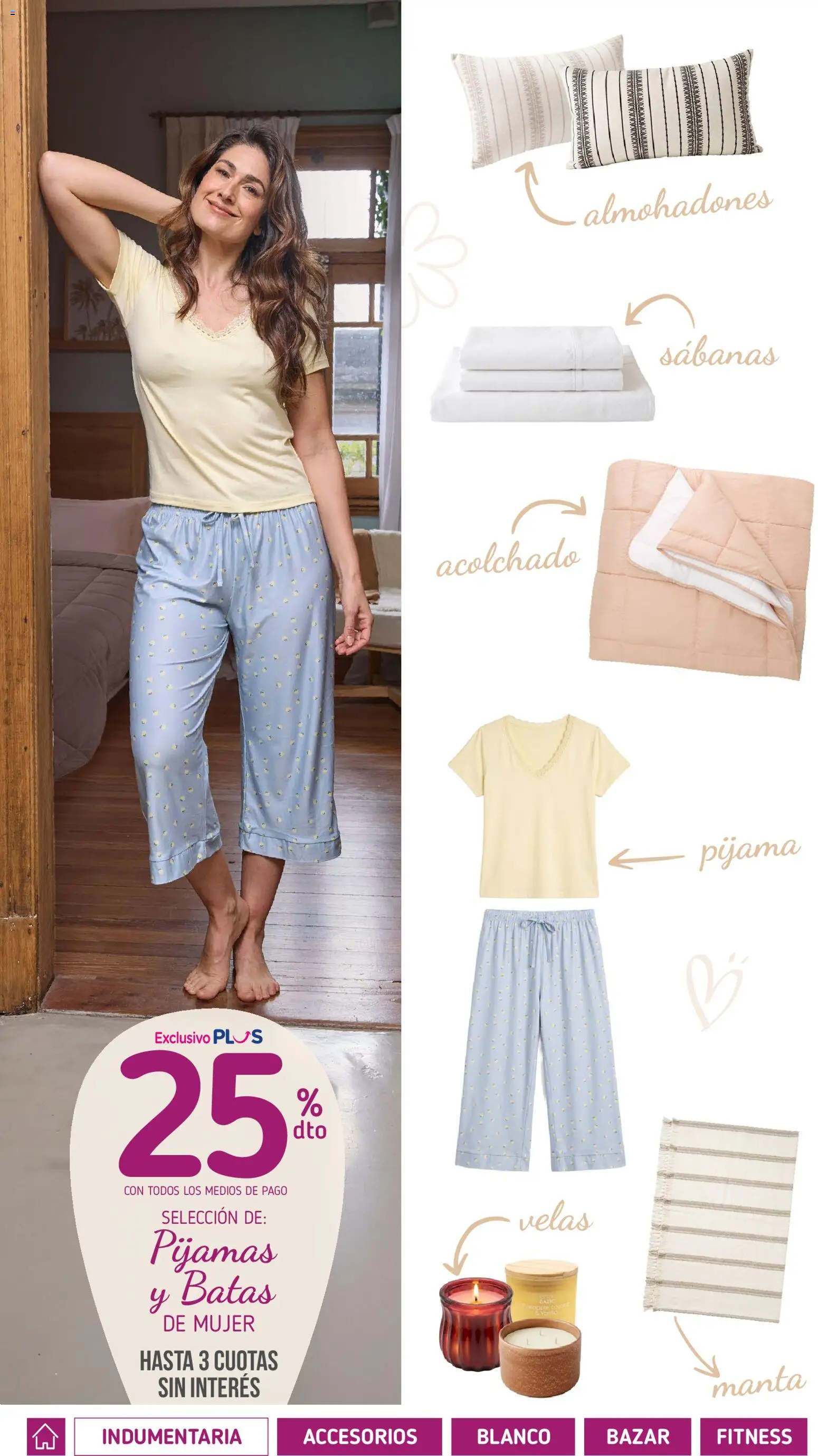 Vista previa del folleto de la tienda La Anonima válido desde el 01/10/2026 - Sabanas, Pijama, Acolchado, Velas, Manta