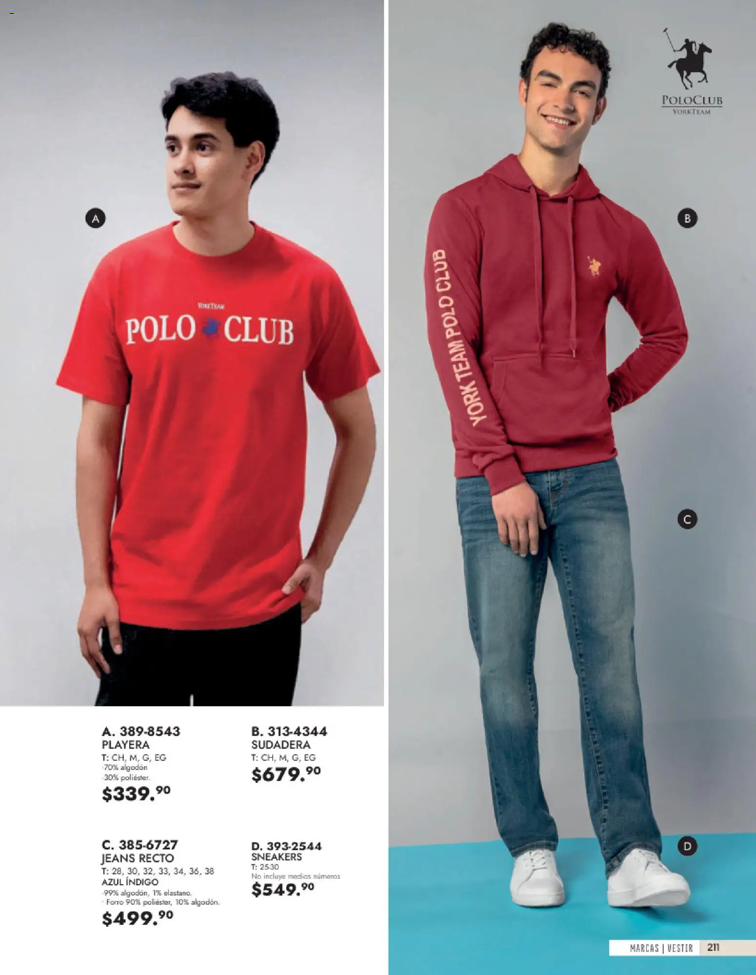 Vista previa las ofertas de la tienda Andrea - Andrea catálogo Vestir Caballero desde el 24/05/2026 - Playera, Sudadera, Algodón