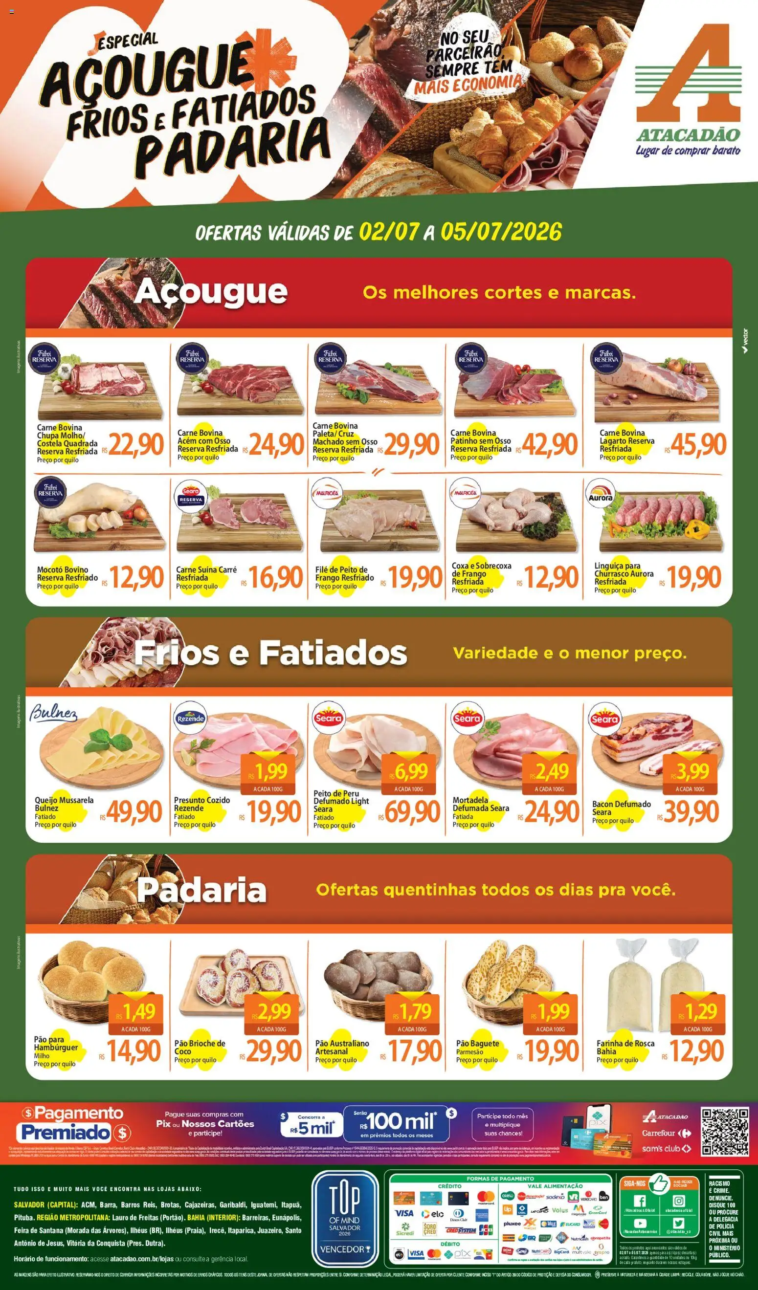 Pré-Visualização do folheto "Atacadão ofertas - BA" da loja Atacadão válido a partir de 02/07/2026