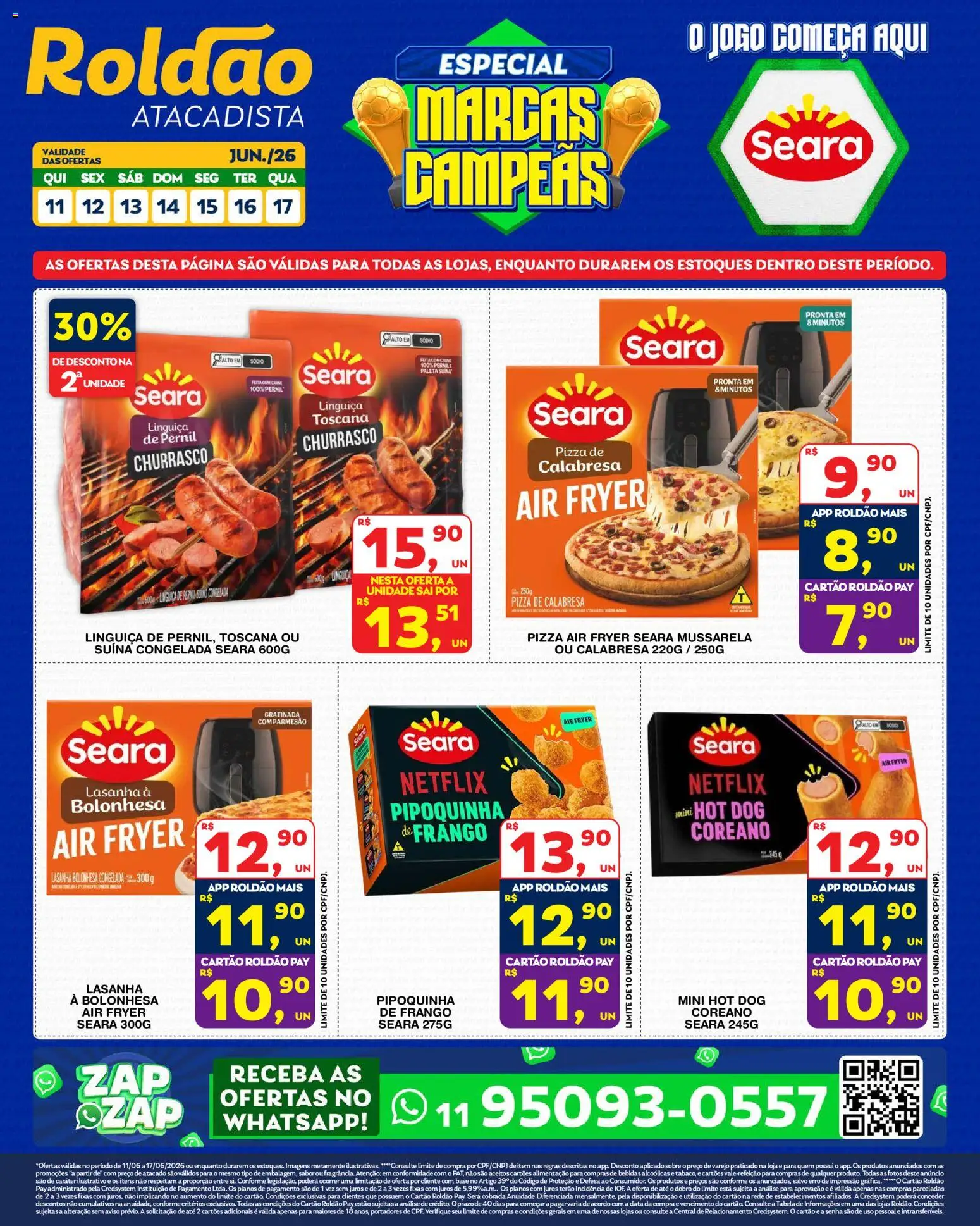 Pré-Visualização do folheto "Roldão ofertas Marcas Campeãs" da loja Roldão válido a partir de 11/06/2026