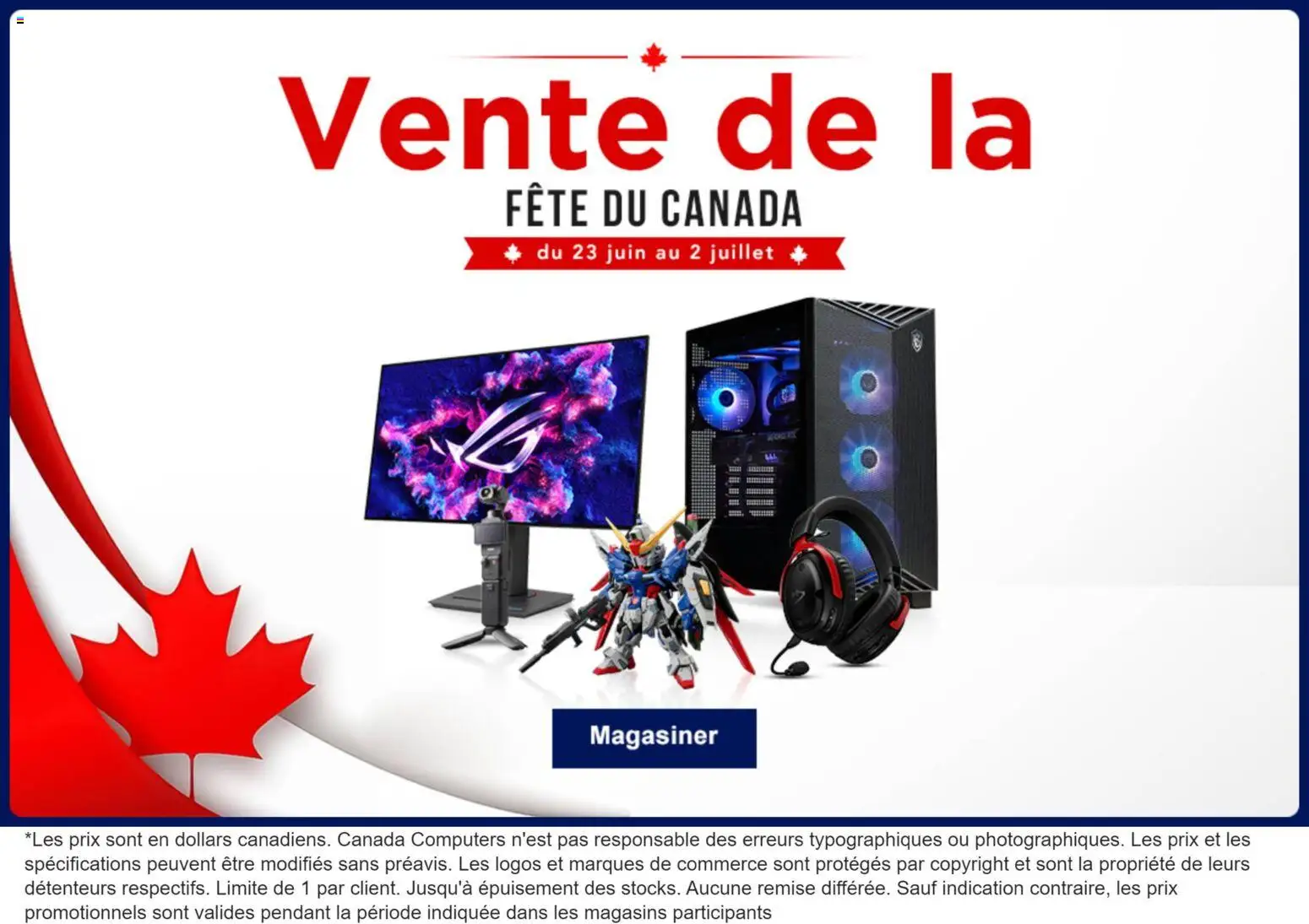 Preview of leaflet Canada Computers weekly flyer from shop Canada Computers is valid from Jun 29, 2026