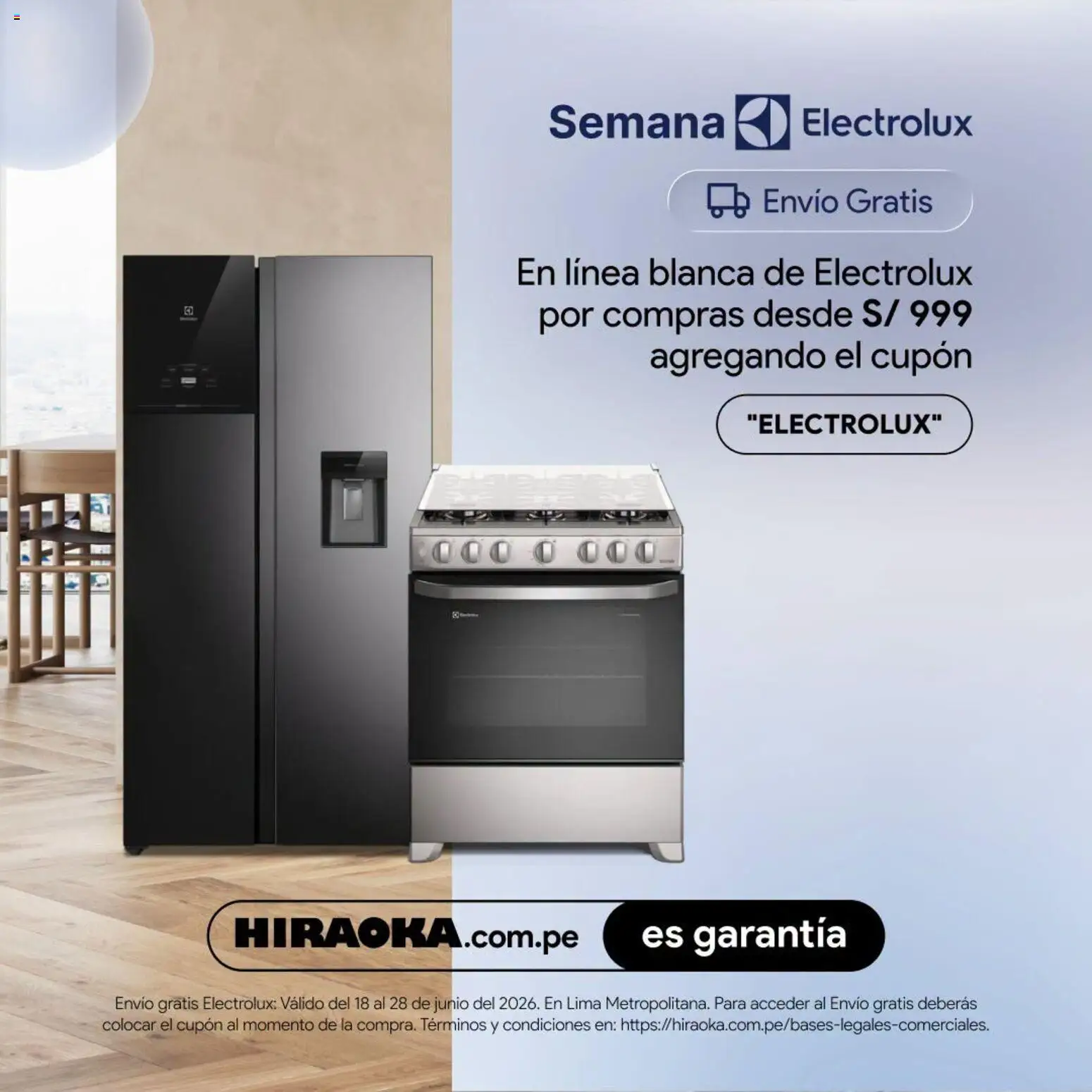 Vista previa de Catálogo Hiraoka - Semana Electrolux de la tienda Hiraoka válido desde 18/06/2026