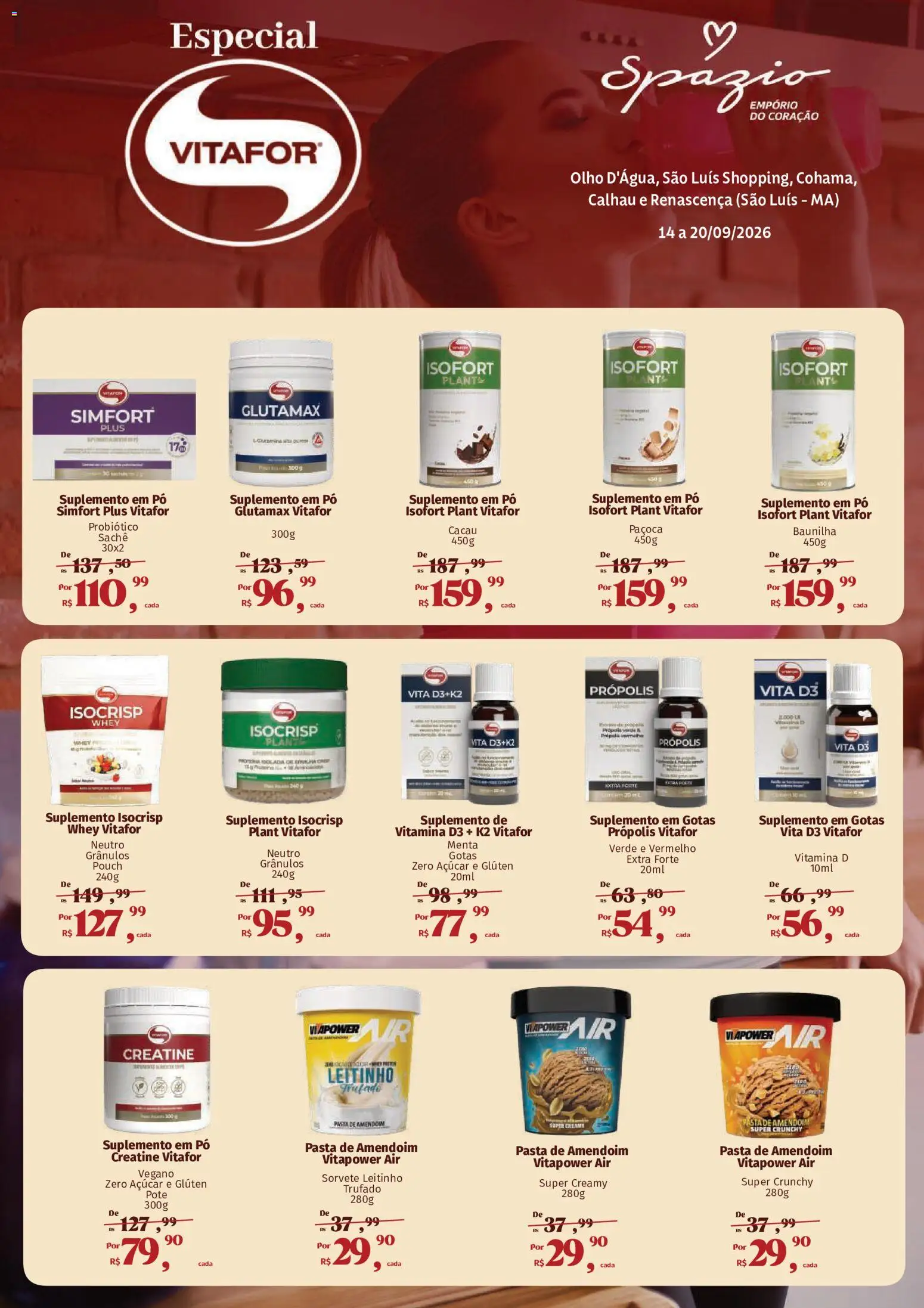 Pré-Visualização do folheto "Mateus ofertas Especial Vitafor" da loja Mateus válido a partir de 14/09/2026 - Vitamina d, Amendoim, Própolis, Açúcar, Paçoca, Baunilha, Pó, Pasta