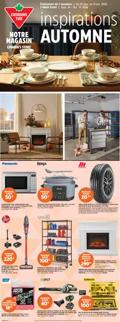Preview of leaflet Canadian Tire circulaire - Inspirations antomne from shop Canadian Tire is valid from Sep 24, 2026