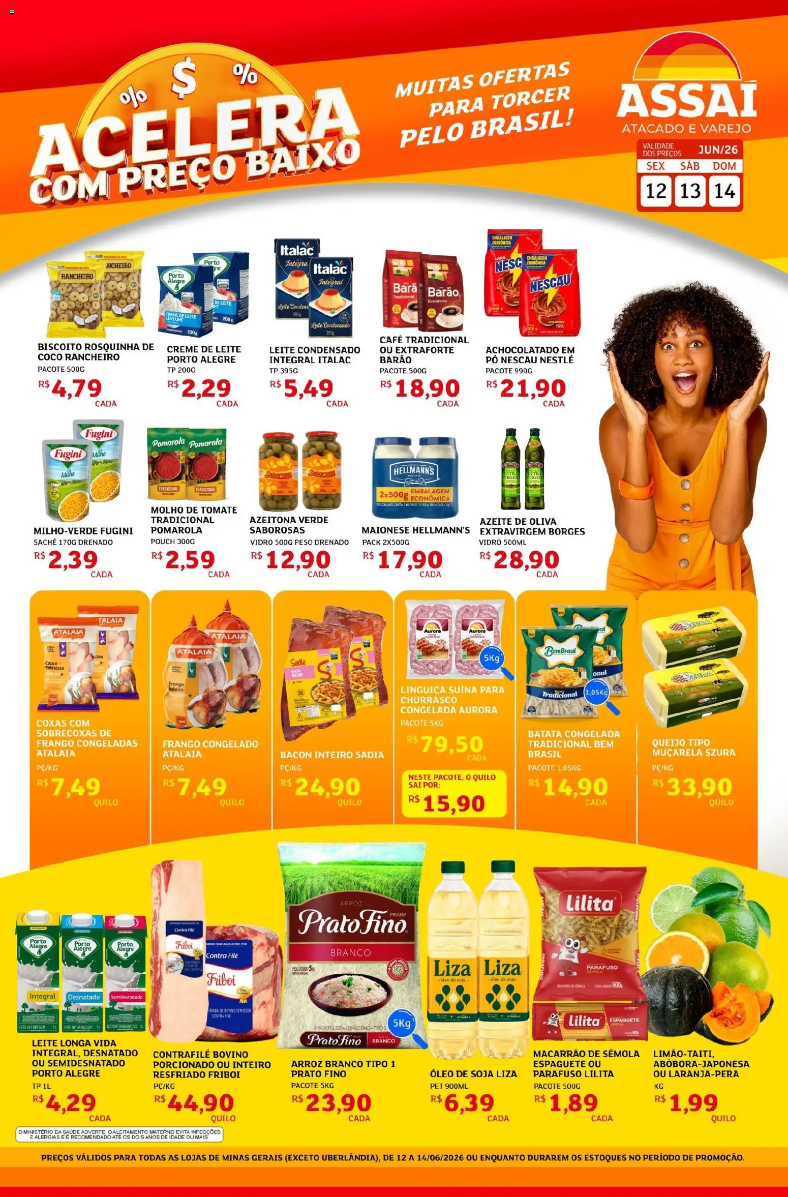 Pré-Visualização do folheto "Assaí Atacadista ofertas - MG" da loja Assaí Atacadista válido a partir de 12/06/2026