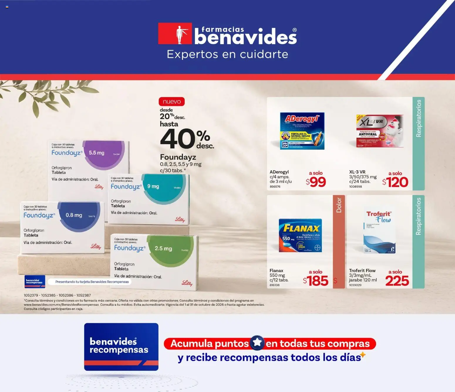 Vista previa las ofertas de la tienda Farmacia Benavides - Farmacia Benavides catálogo desde el 01/10/2026 - Caja, Cápsulas