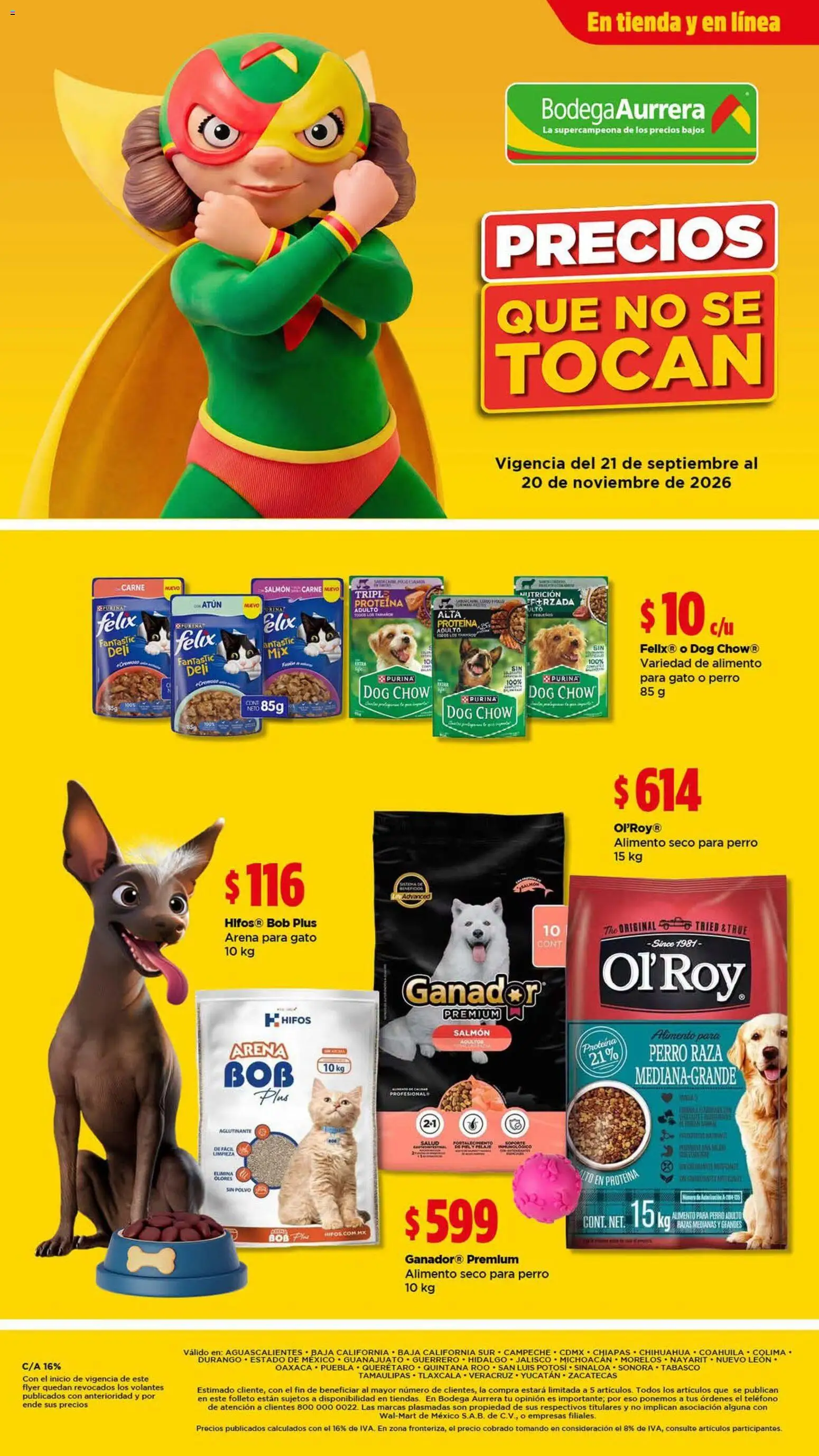 Vista previa las ofertas de la tienda Bodega Aurrerá - Bodega Aurrerá folleto Que no te falte nada para la limpieza desde el 21/09/2026 - Teléfono, Proteína, Carne, Atún, Polvo, Salmón