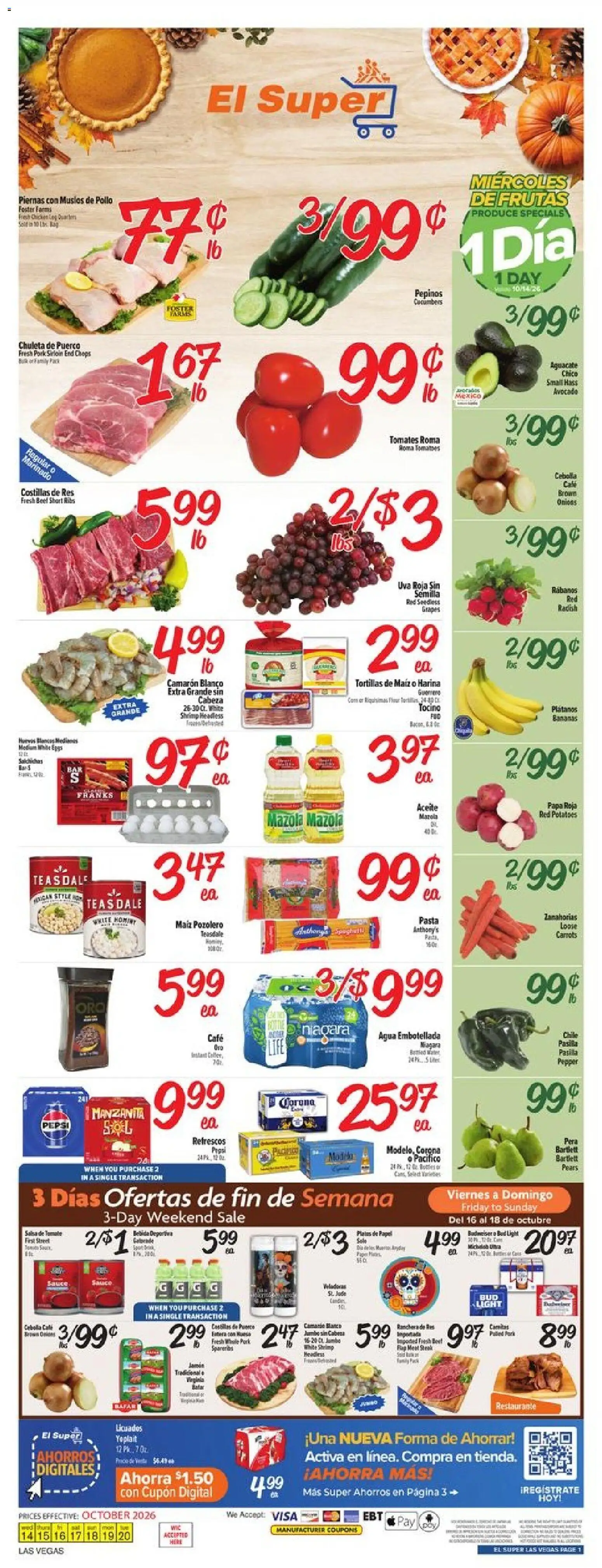 Ad Preview of El Super El Super Weekly Ad from 10/14/2026