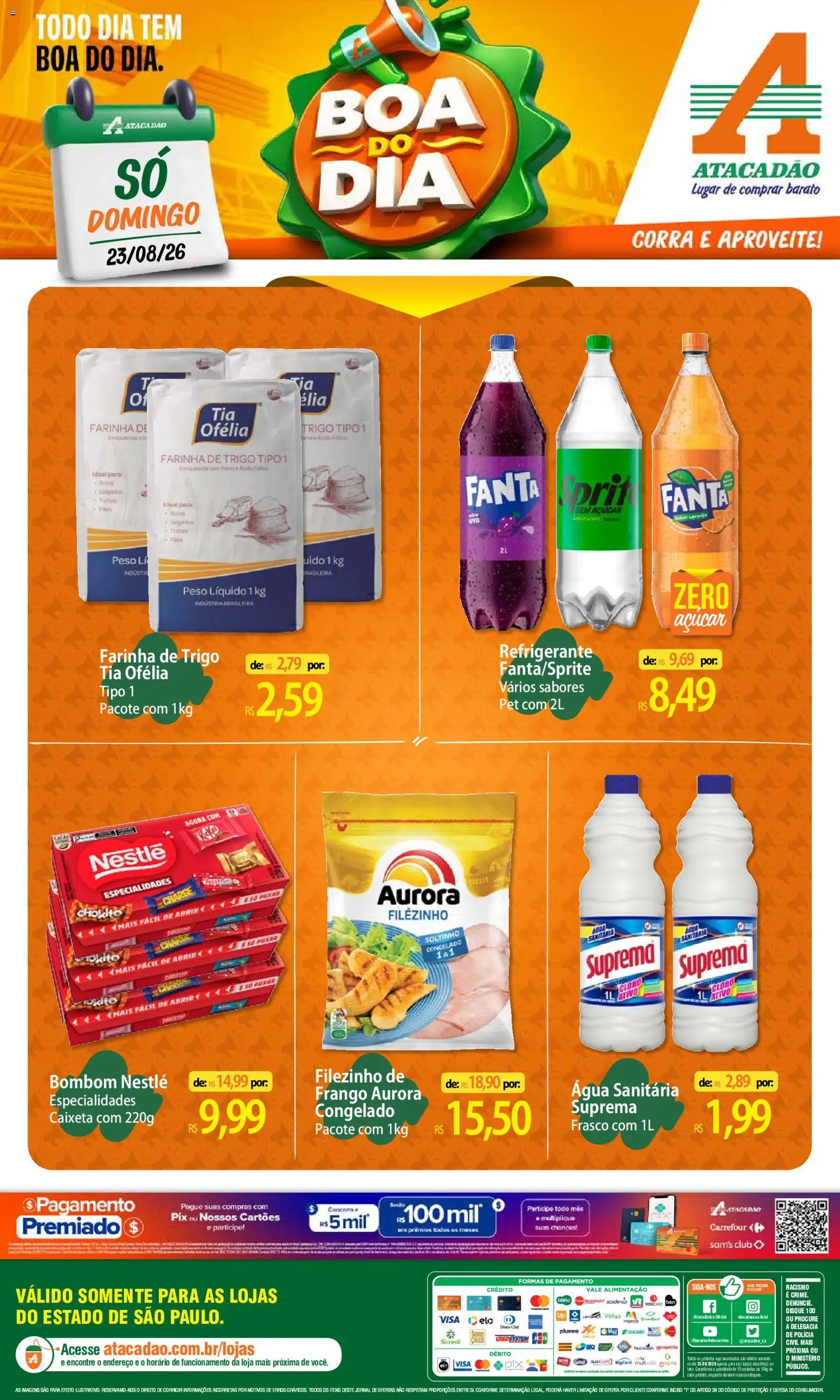 Pré-Visualização do folheto "Atacadão ofertas - SP" da loja Atacadão válido a partir de 23/08/2026