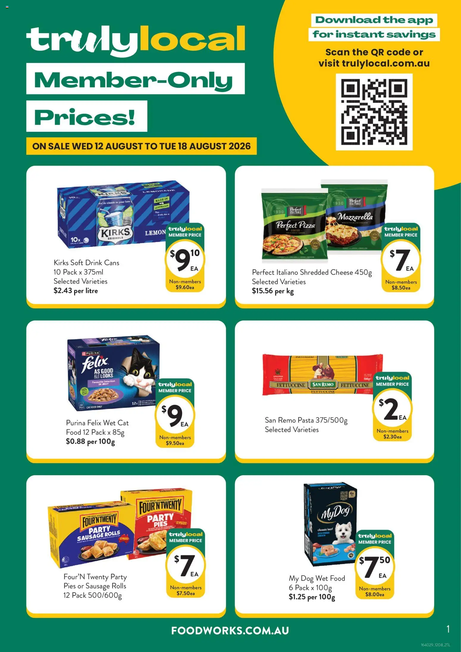Preview of catalogue Foodworks Truly local from shop Foodworks valid 12/08/2026 - Food, Cheese, Pizza, Pasta, Lemon, Sausage, Pies, Mozzarella