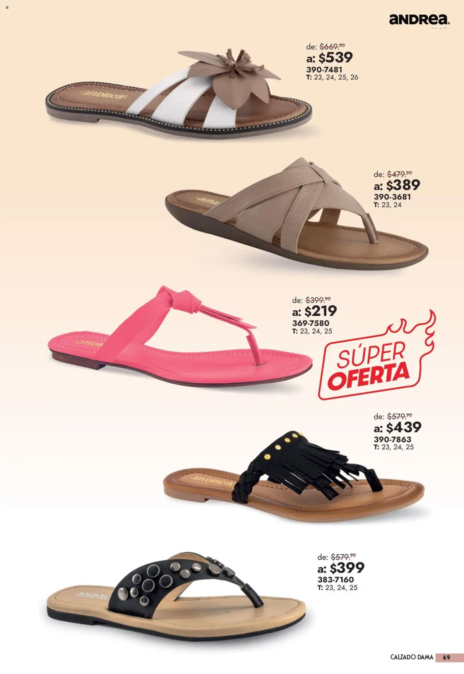 Vista previa las ofertas de la tienda Andrea - Andrea catálogo Outlet desde el 13/09/2026 