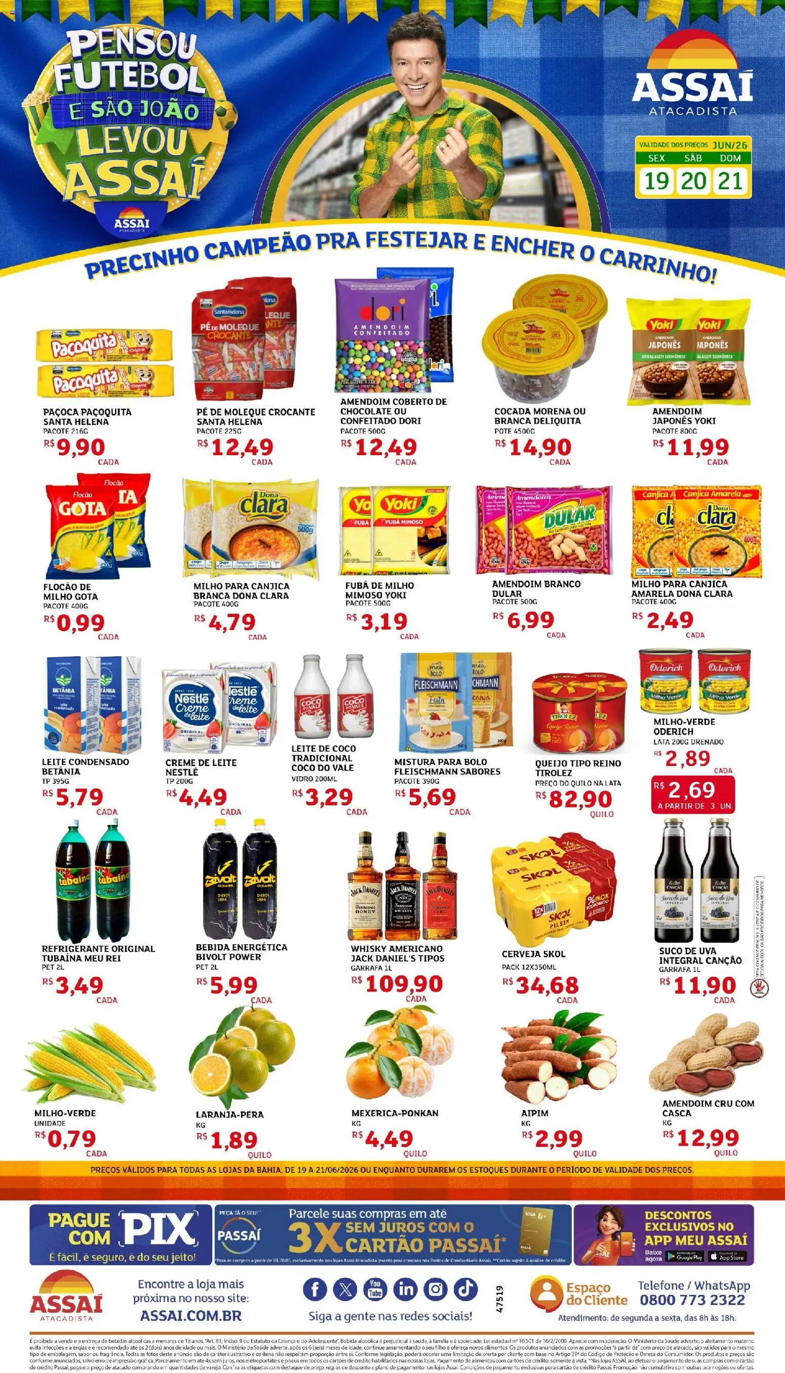 Pré-Visualização do folheto "Assaí Atacadista ofertas - BA" da loja Assaí Atacadista válido a partir de 19/06/2026